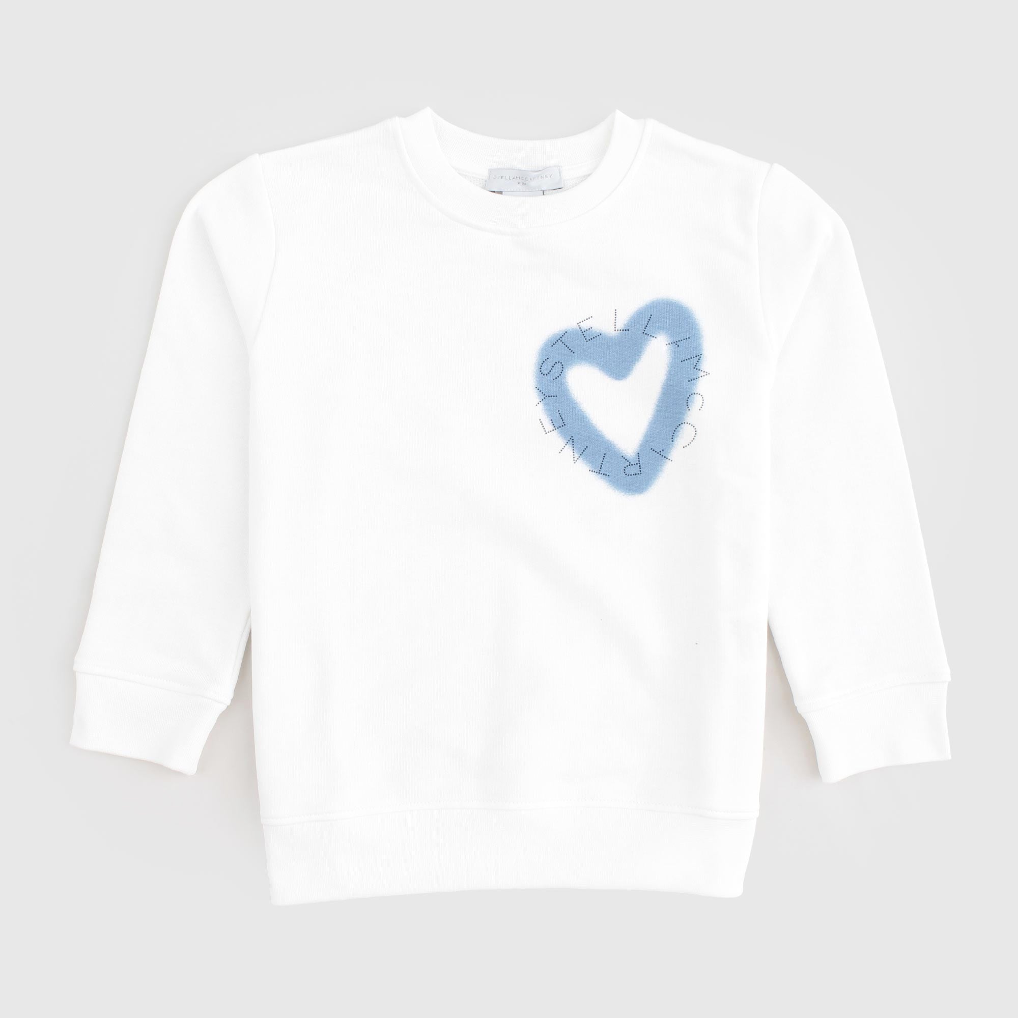 Felpa Bianca Con Cuori Firmata STELLA MCCARTNEY - annameglio.com abbigliamento moda