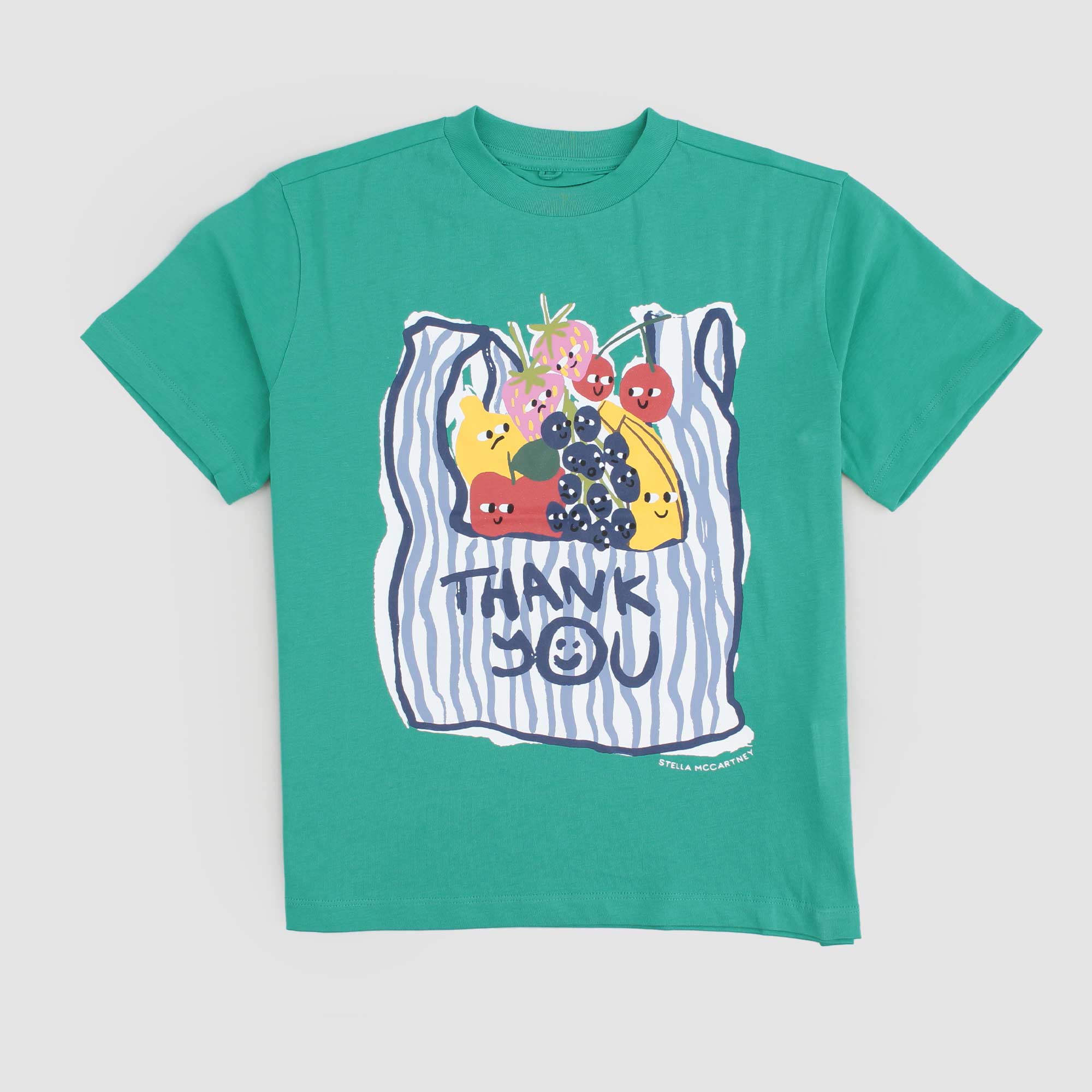 T-shirt Verde In Cotone Firmata STELLA MCCARTNEY - annameglio.com abbigliamento moda