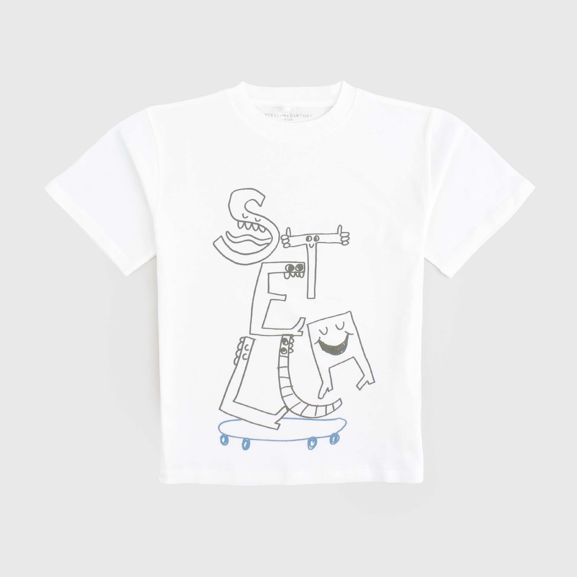 T-shirt Bianca Junior Firmata Stella Mc Cartney - annameglio.com abbigliamento moda