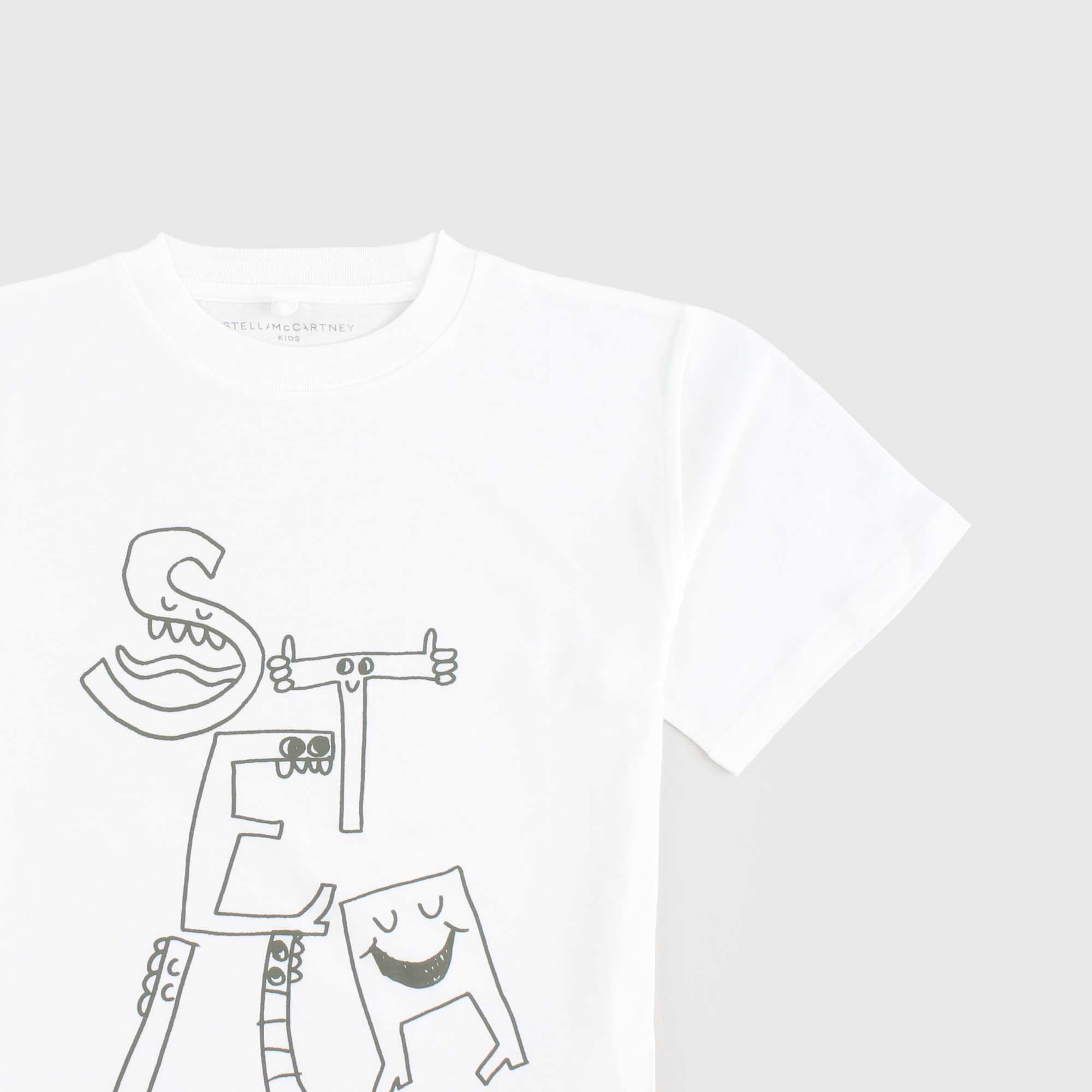 T-shirt Bianca Junior Firmata Stella Mc Cartney - annameglio.com abbigliamento moda