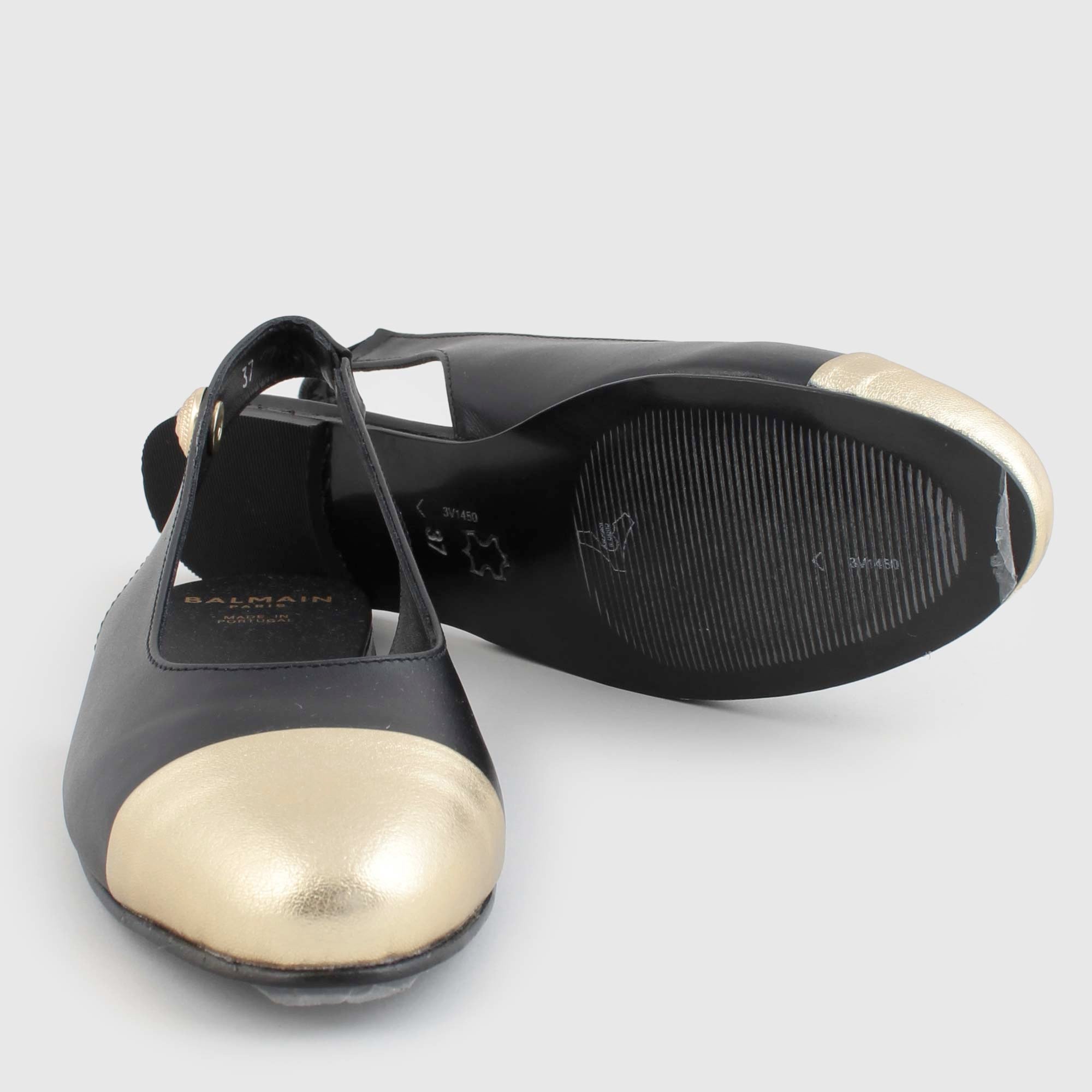 Sandalo Bicolore In Pelle Firmato BALMAIN - annameglio.com abbigliamento moda