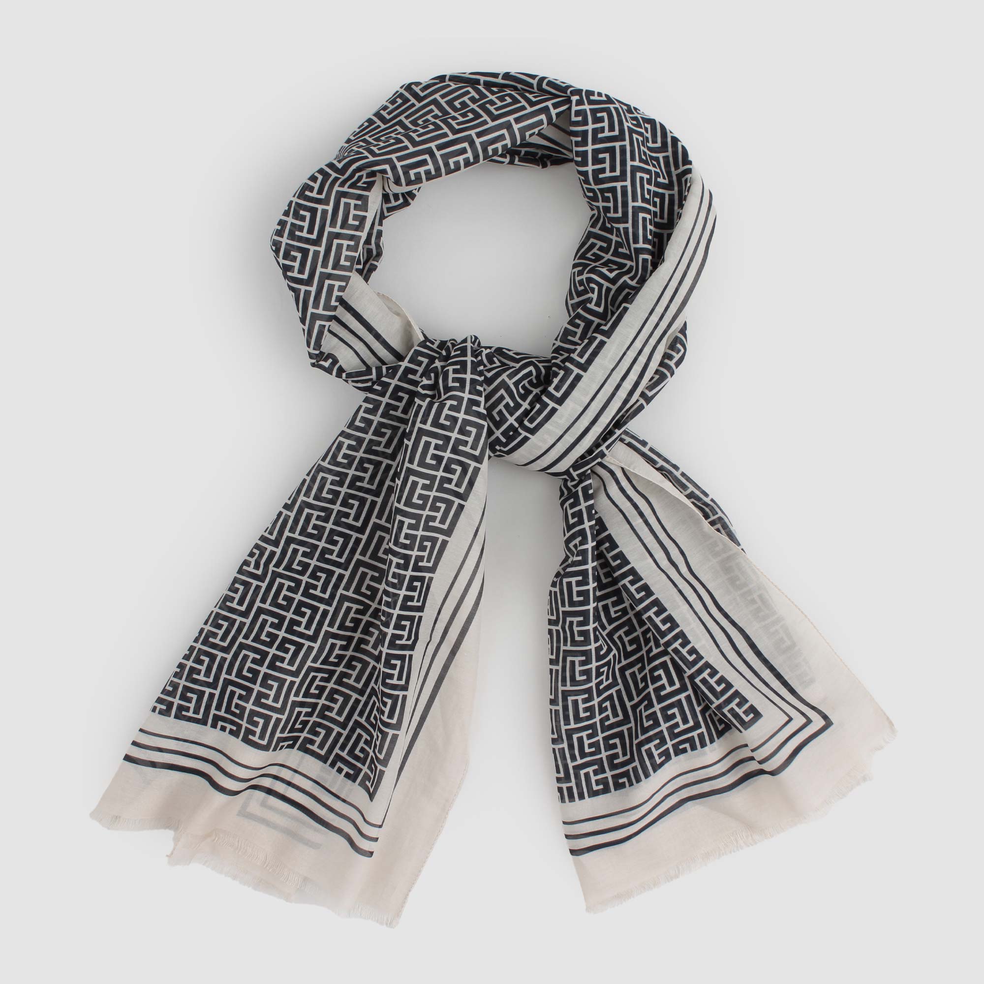 Foulard nero e beige Firmato BALMAIN - annameglio.com abbigliamento moda