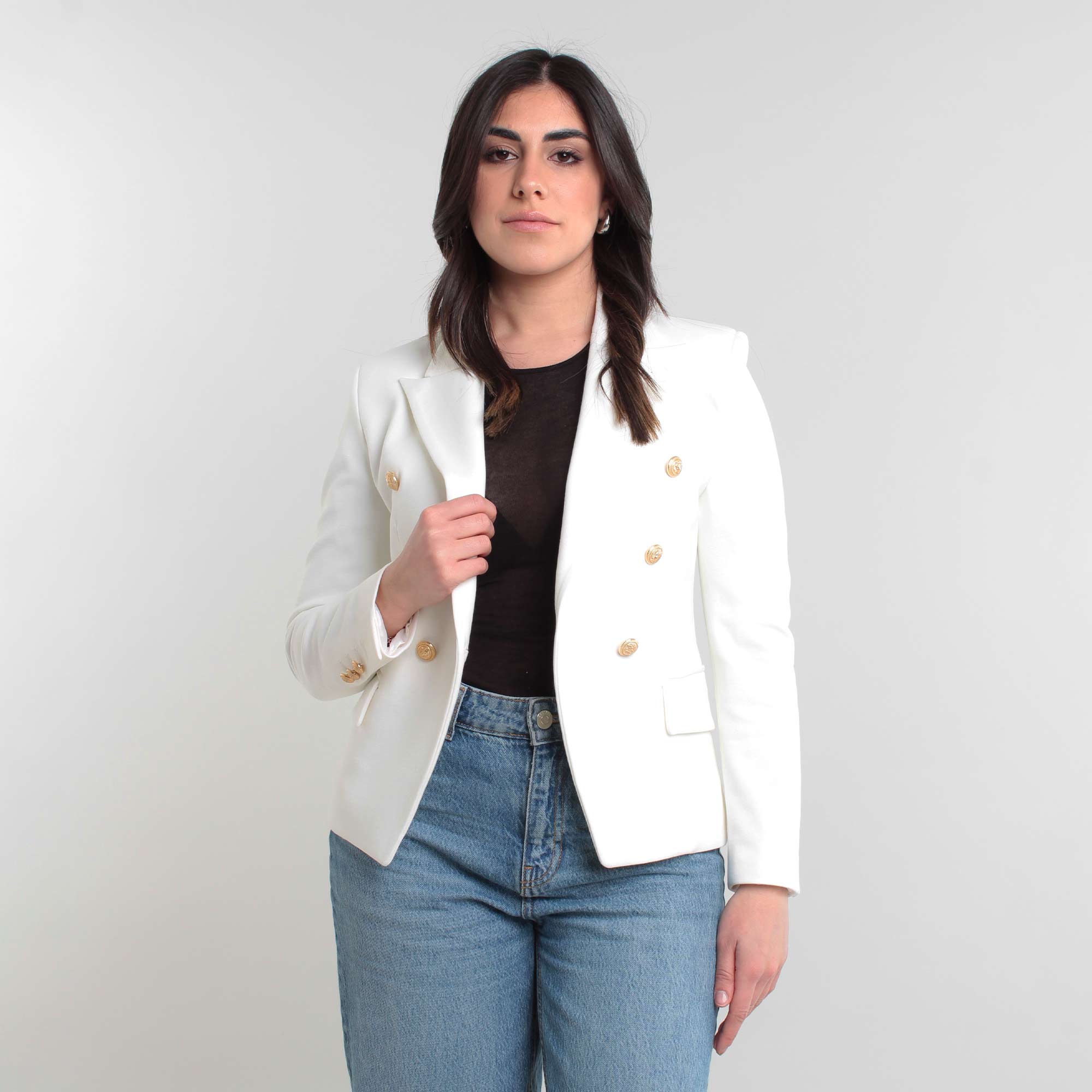 Blazer Doppiopetto Bianco Firmato BALMAIN - annameglio.com abbigliamento moda