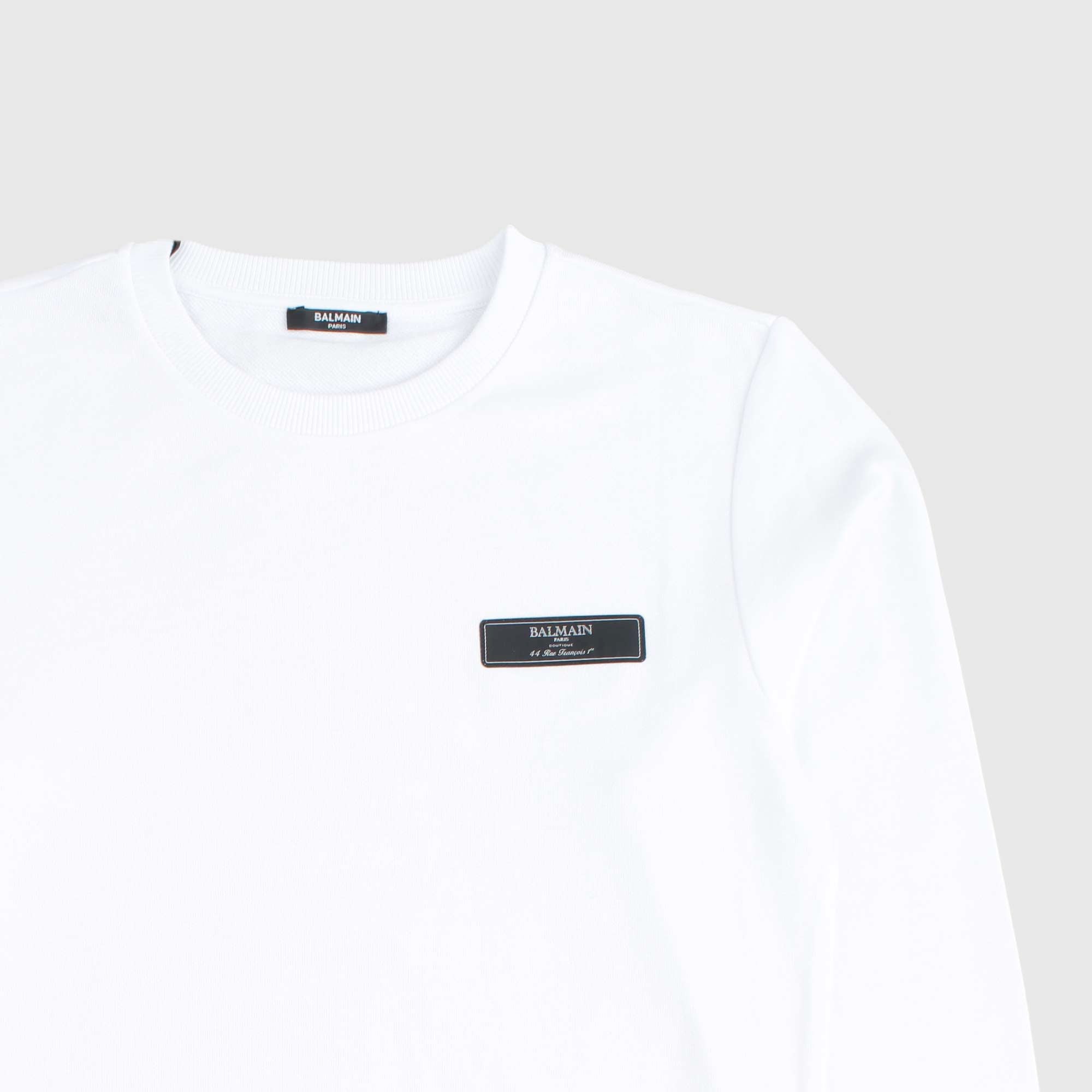 Maxi Felpa Bianca Firmata BALMAIN - annameglio.com abbigliamento moda