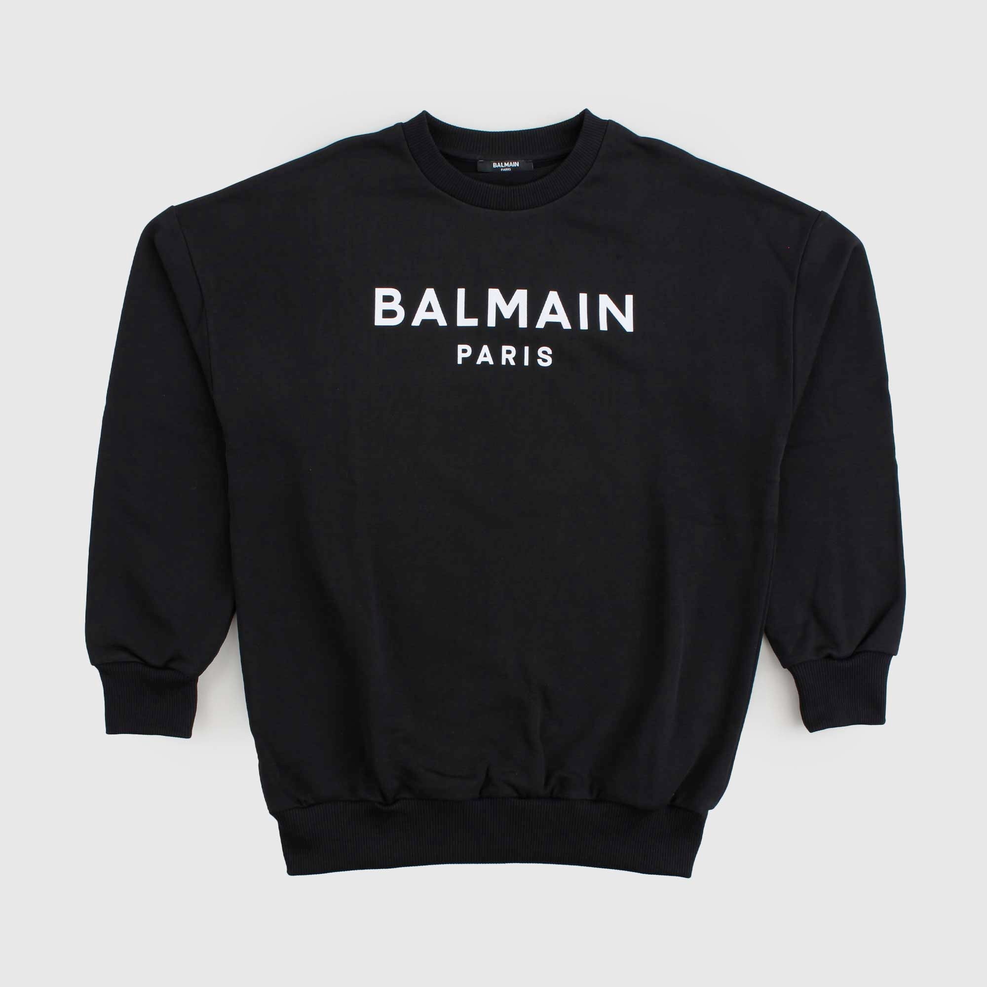 Felpa Nera Con Logo Firmata BALMAIN - annameglio.com abbigliamento moda