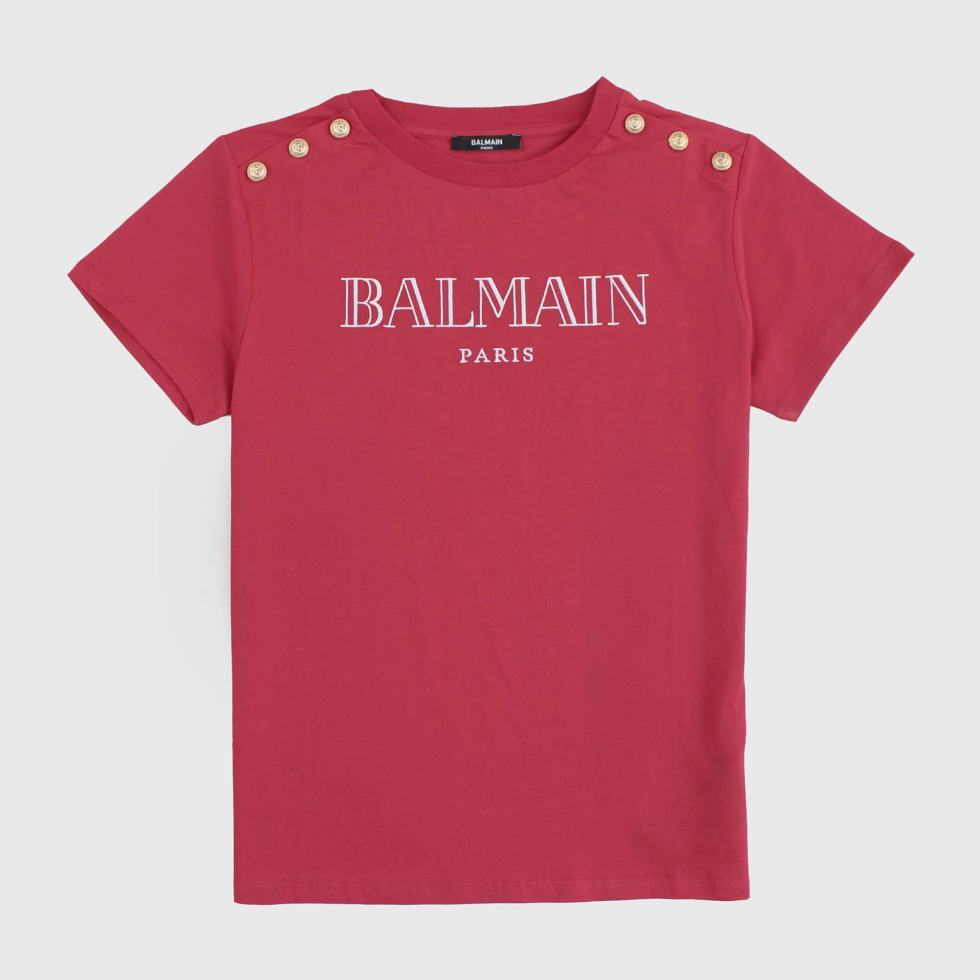 T-shirt Rossa Firmata BALMAIN - annameglio.com abbigliamento moda
