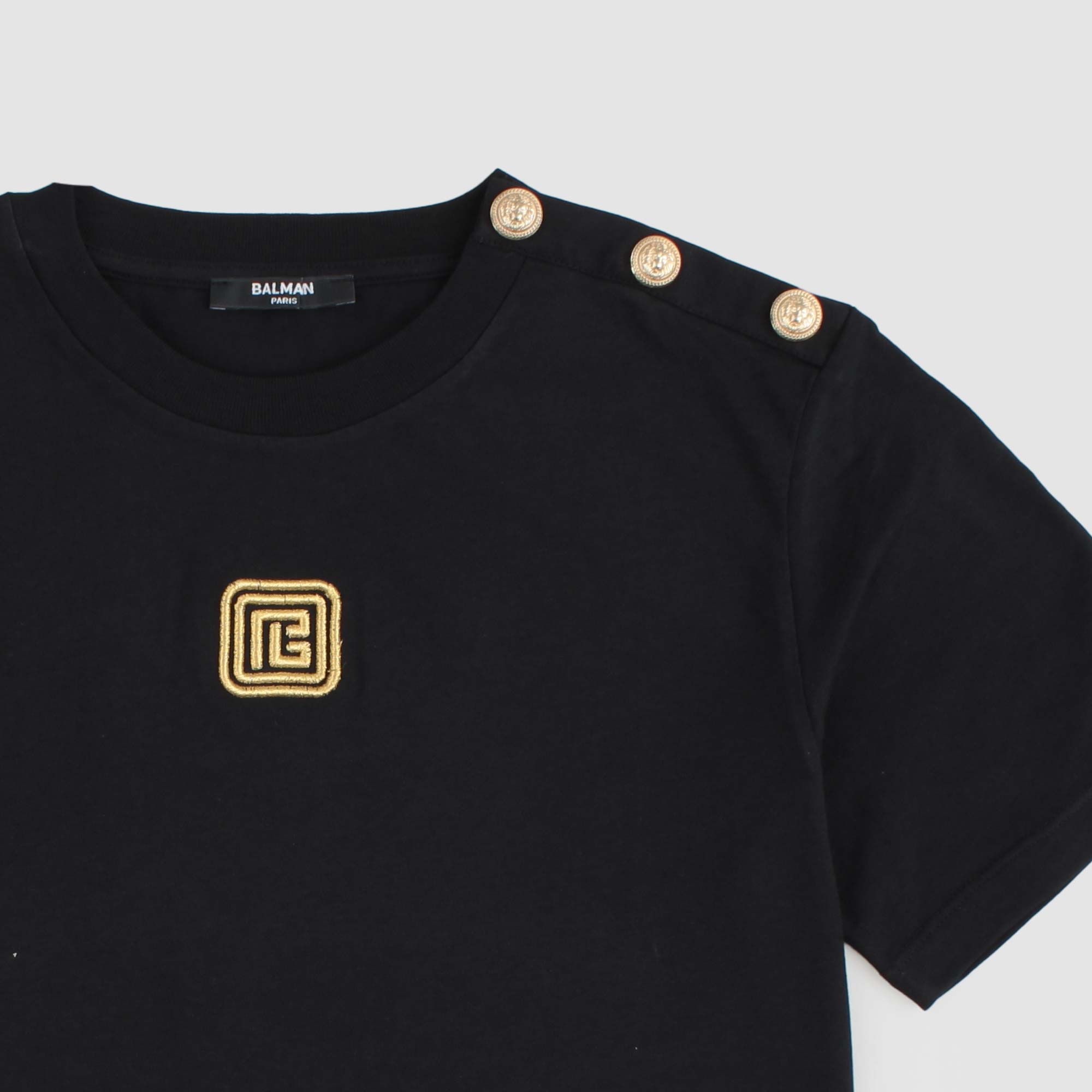 T-shirt Nera Firmata BALMAIN - annameglio.com abbigliamento moda