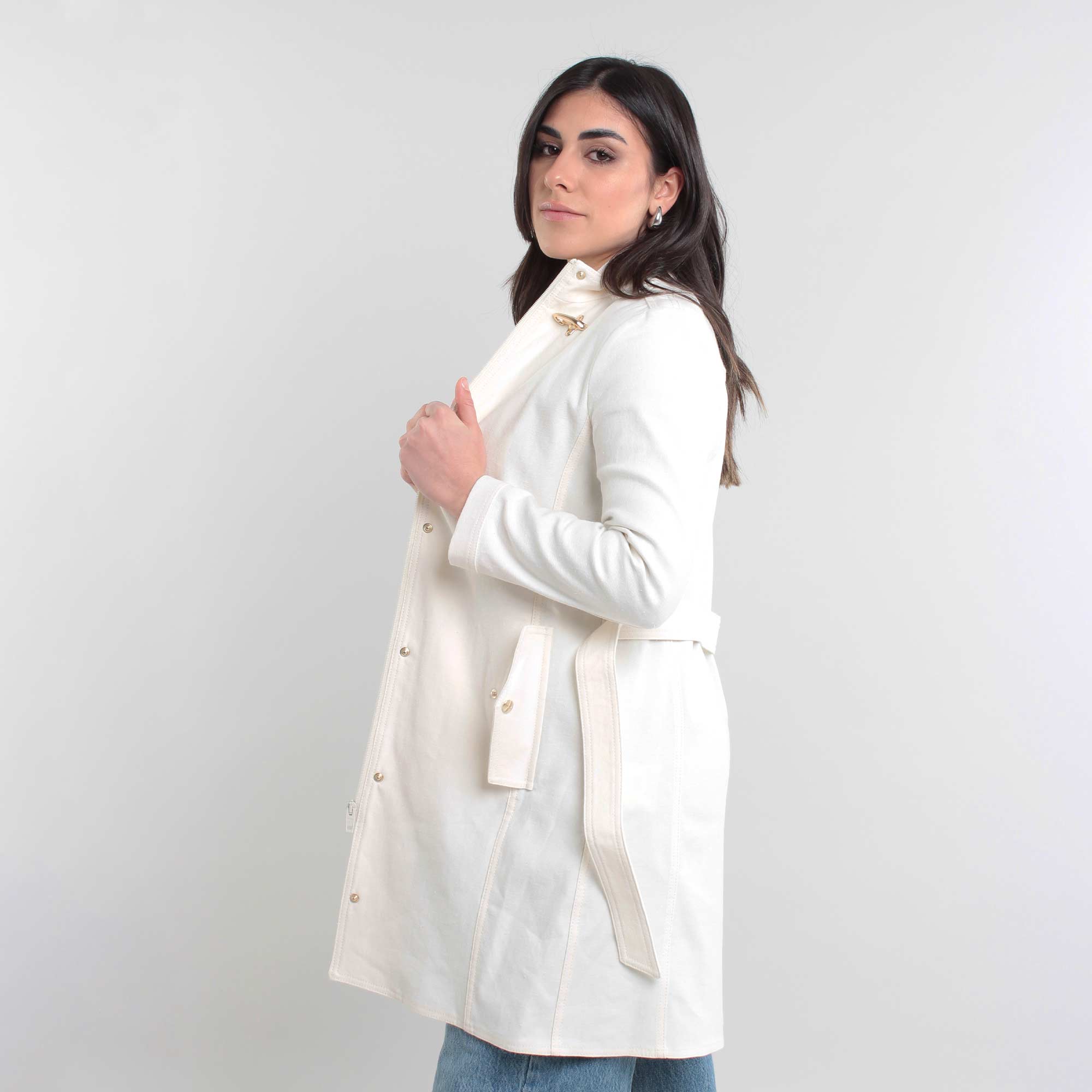Trench Lungo Avorio Firmato FAY JUNIOR - annameglio.com abbigliamento moda