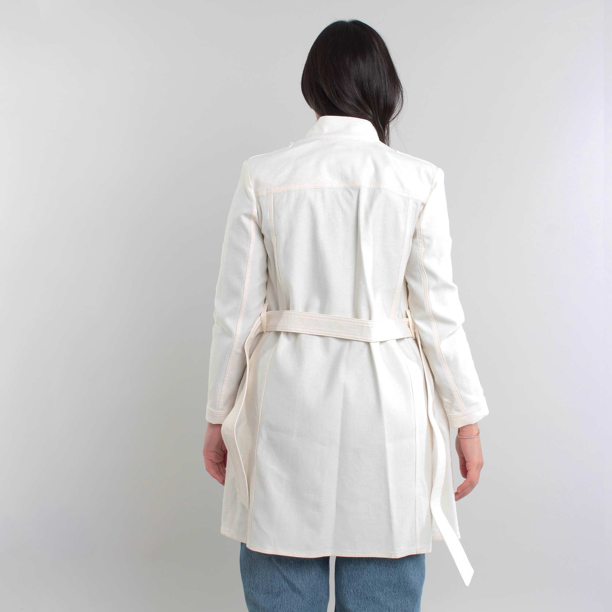 Trench Lungo Avorio Firmato FAY JUNIOR - annameglio.com abbigliamento moda