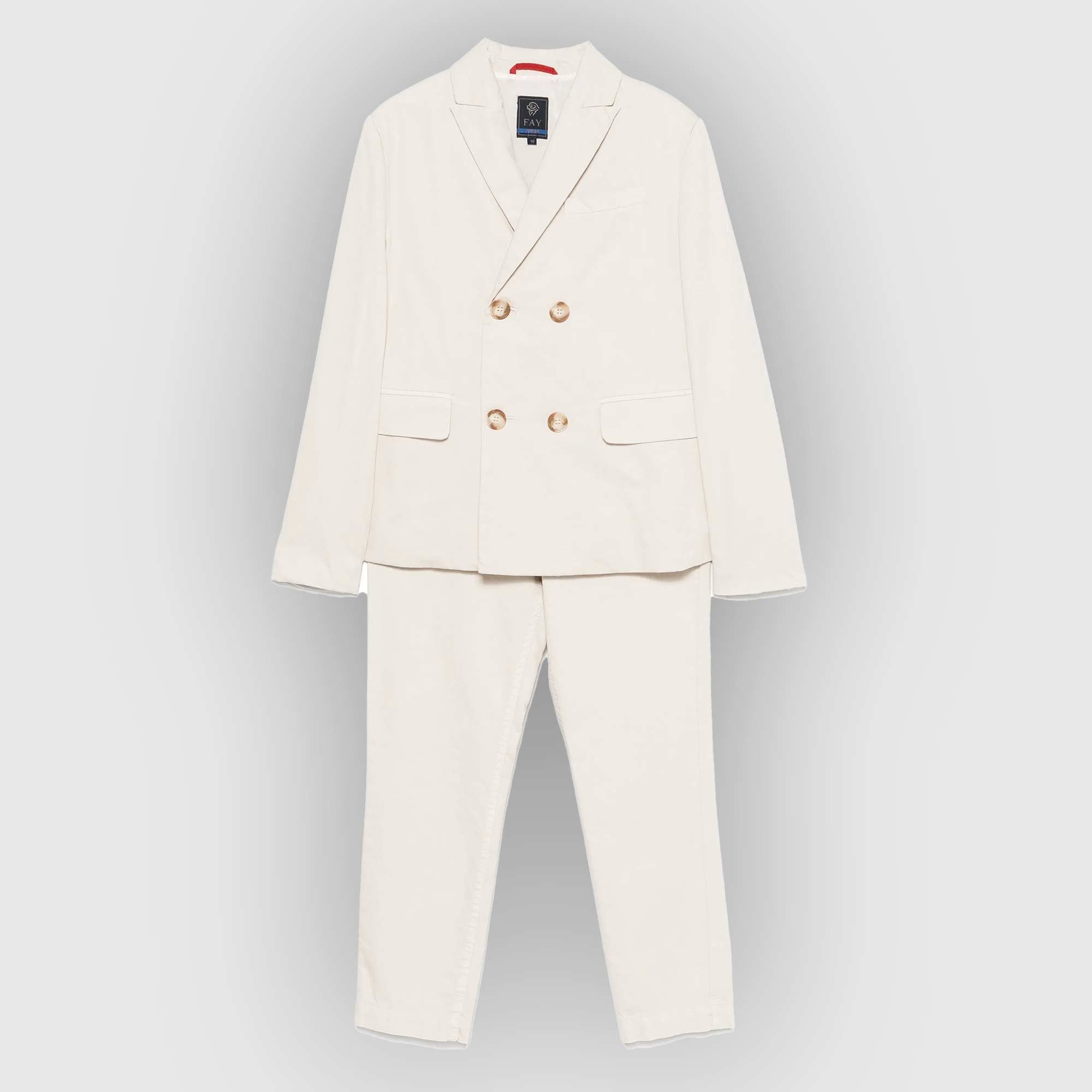 Completo Doppiopetto Beige Firmato FAY JUNIOR - annameglio.com abbigliamento moda
