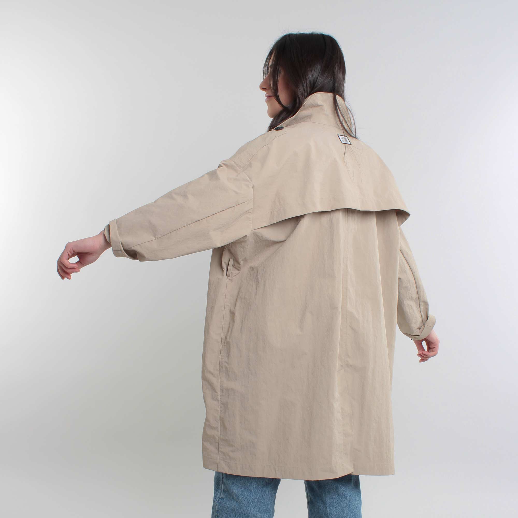 Trench Beige Lungo Firmato DOUUOD - annameglio.com abbigliamento moda