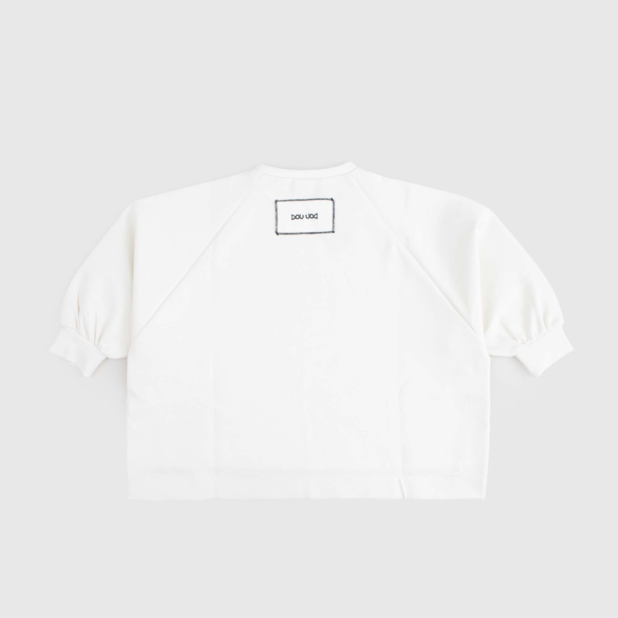 Felpa Color Latte Firmata Douuod - annameglio.com abbigliamento moda