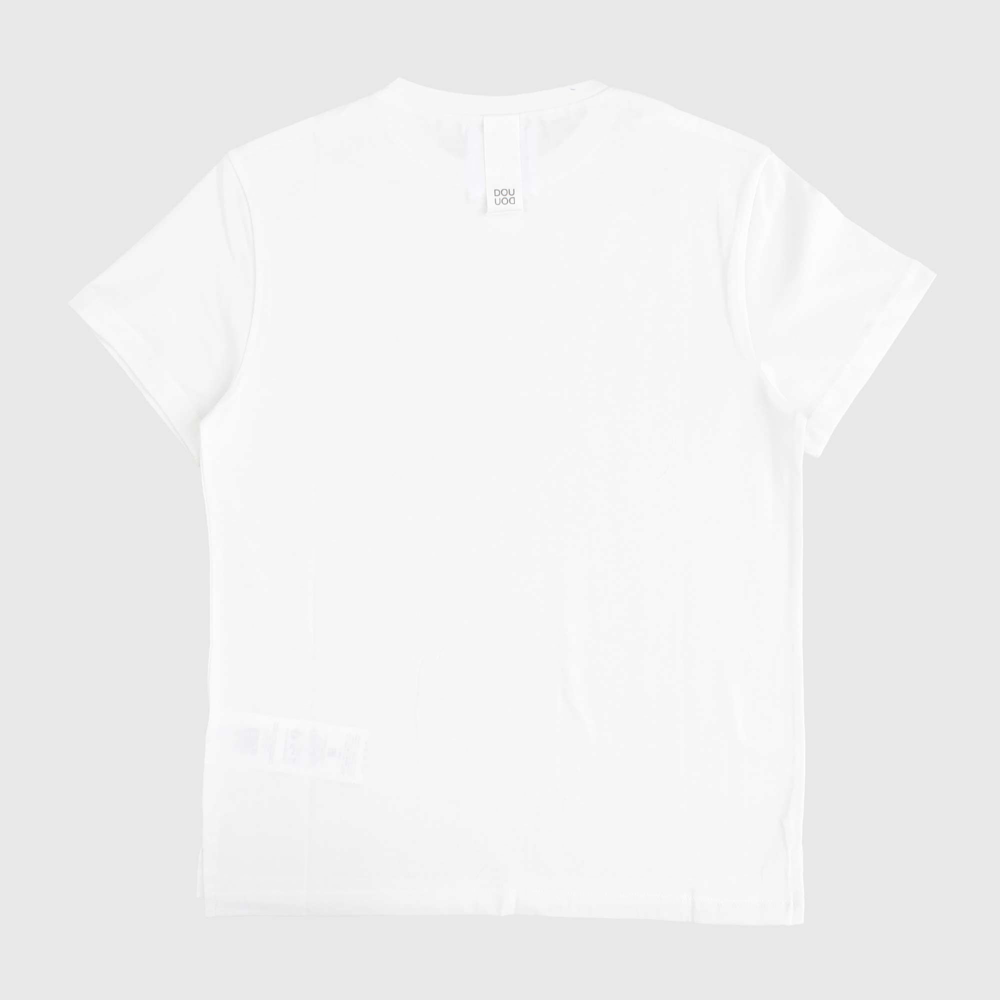 T-shirt Bianca Firmata DOUUOD - annameglio.com abbigliamento moda