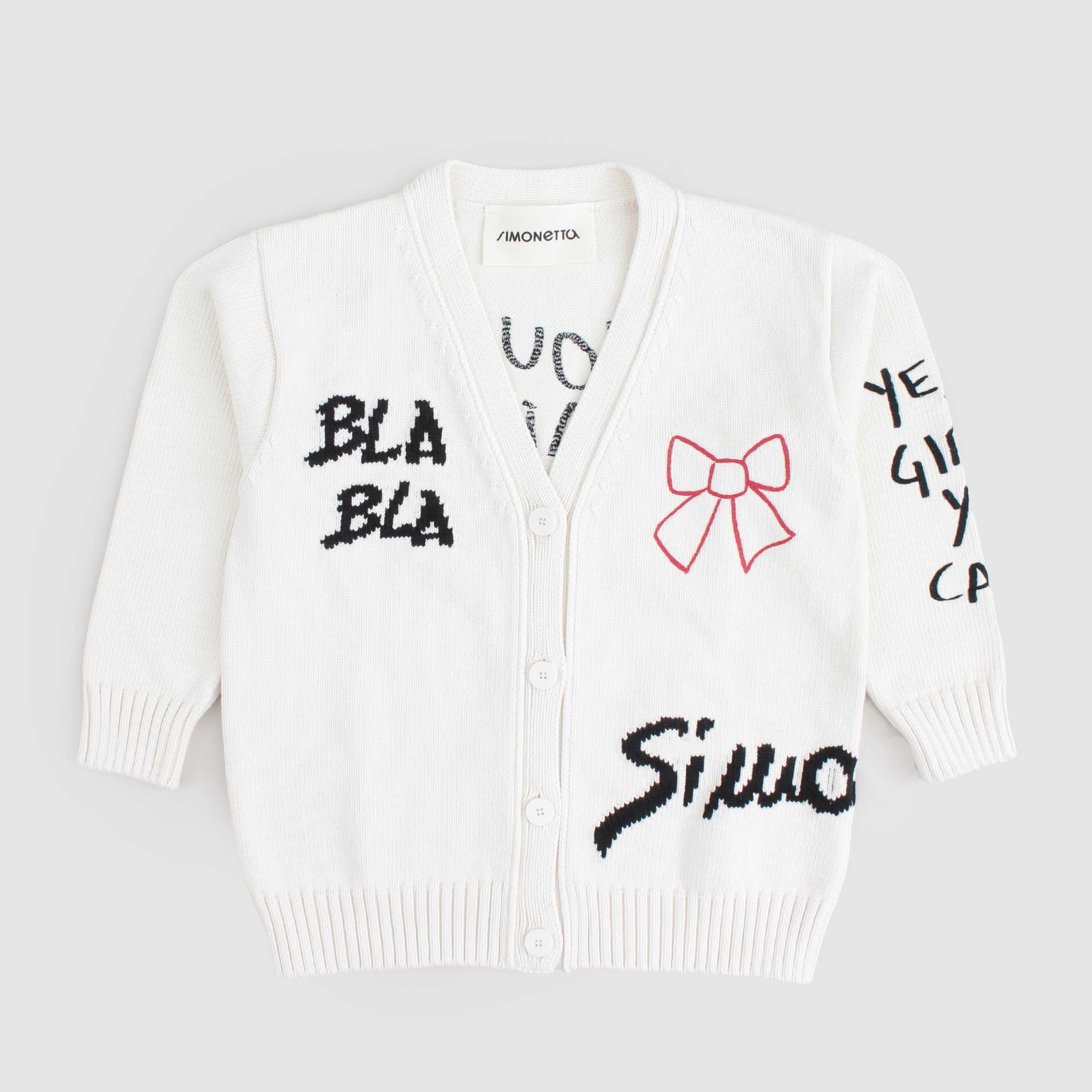 Cardigan Latte Firmato SIMONETTA - annameglio.com abbigliamento moda