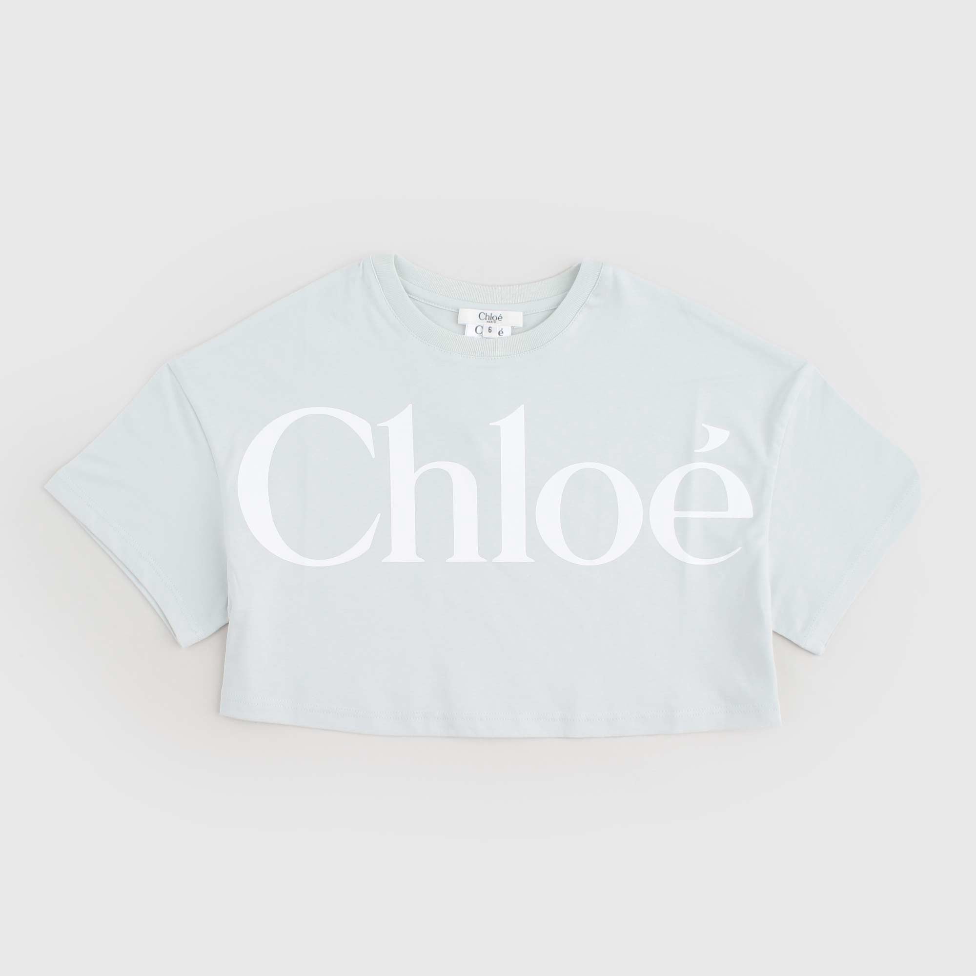 T-shirt Verde Acqua Firmata CHLOE - annameglio.com abbigliamento moda