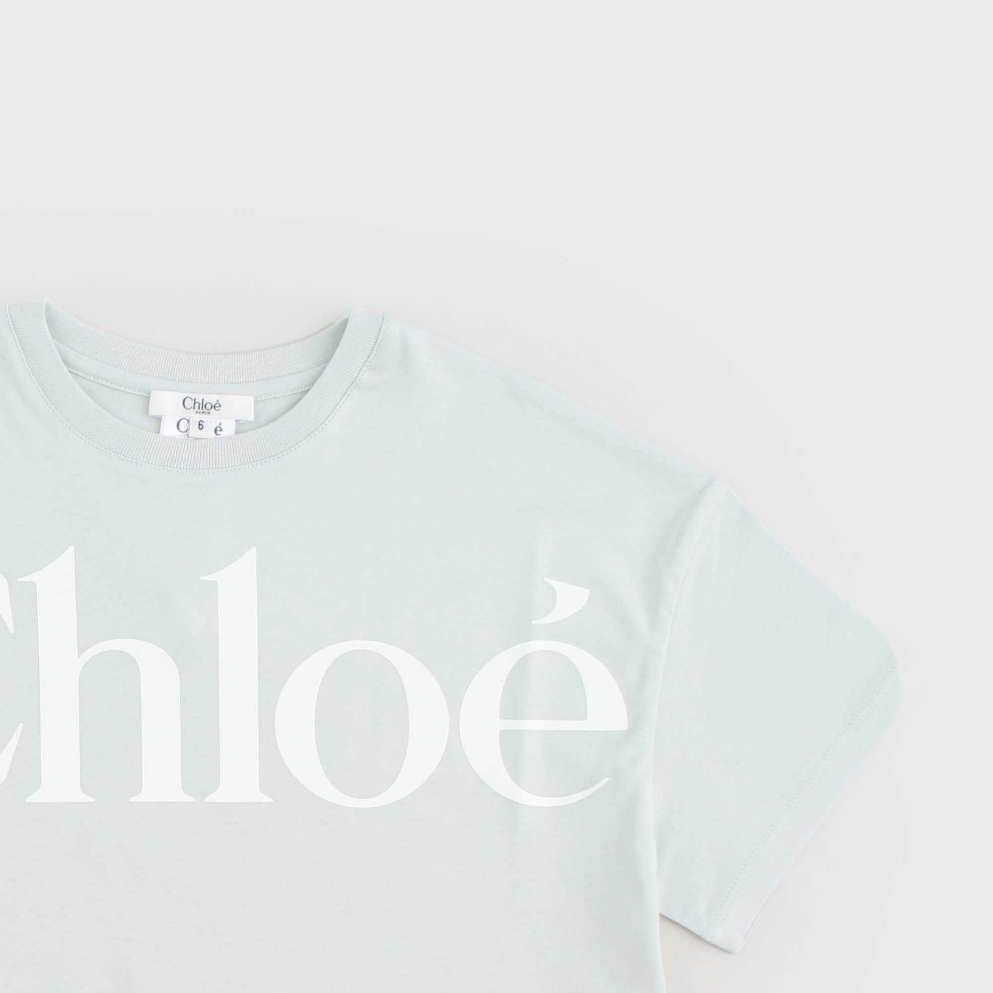 T-shirt Verde Acqua Firmata CHLOE - annameglio.com abbigliamento moda