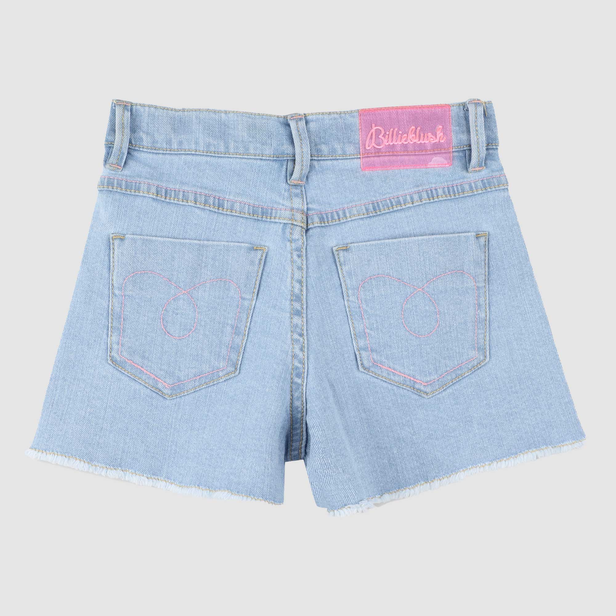 Shorts In Denim Regolabili Firmati BILLIEBLUSH - annameglio.com abbigliamento moda