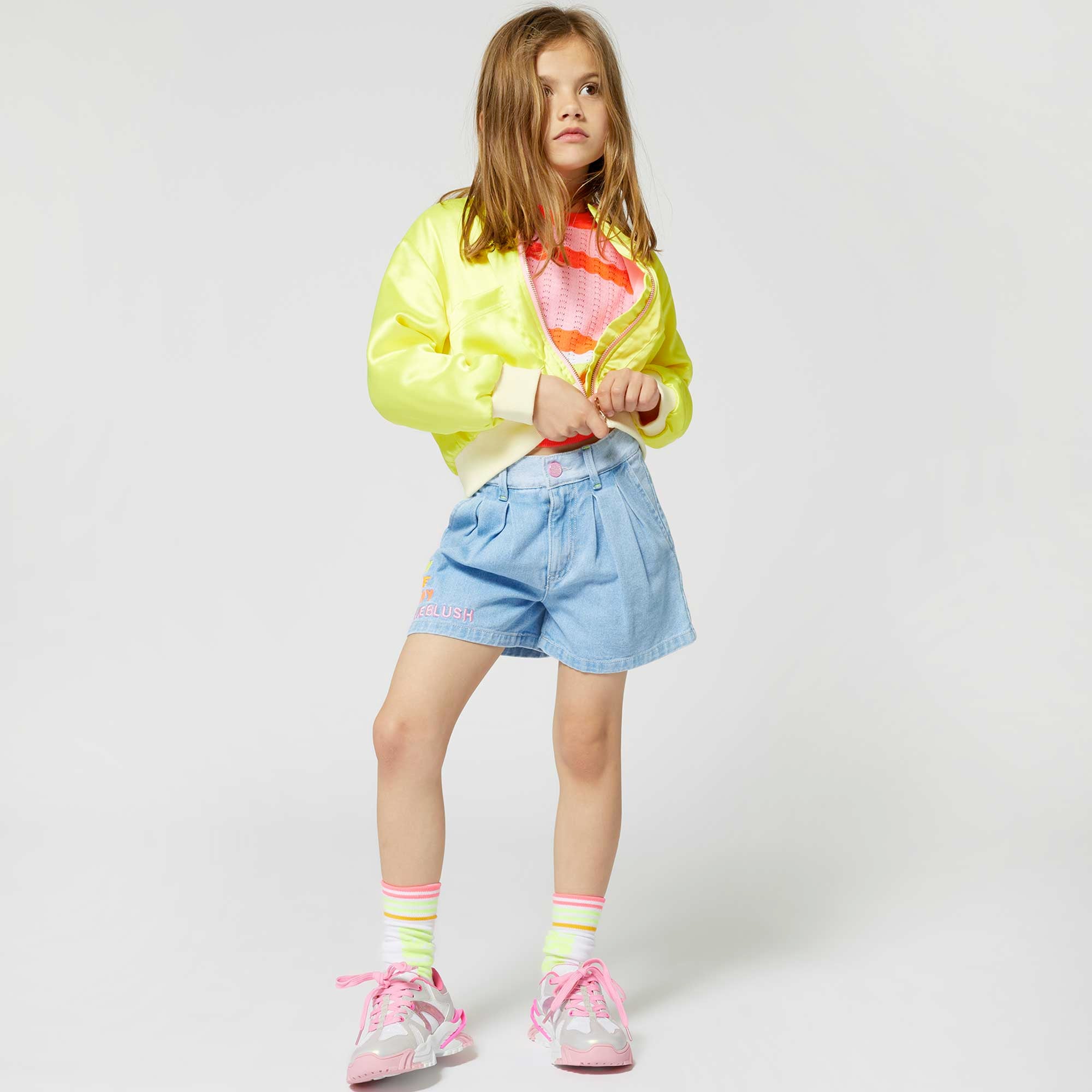 Shorts In Denim Regolabili Firmati BILLIEBLUSH - annameglio.com abbigliamento moda