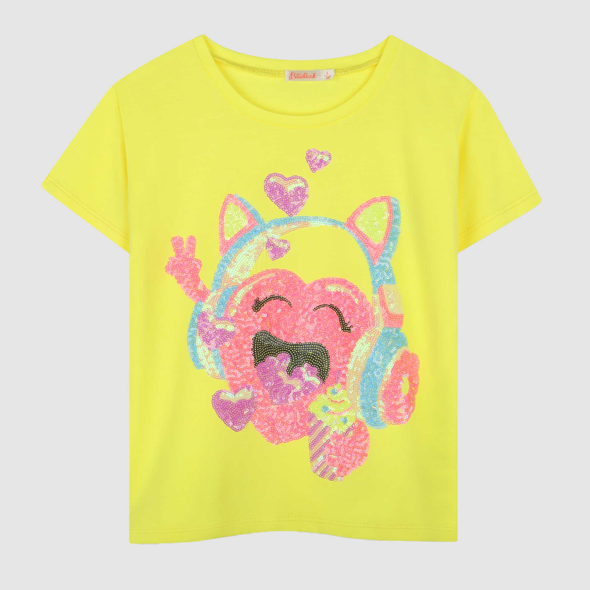 T-shirt Gialla Con Stampa Firmata BILLIEBLUSH - annameglio.com abbigliamento moda