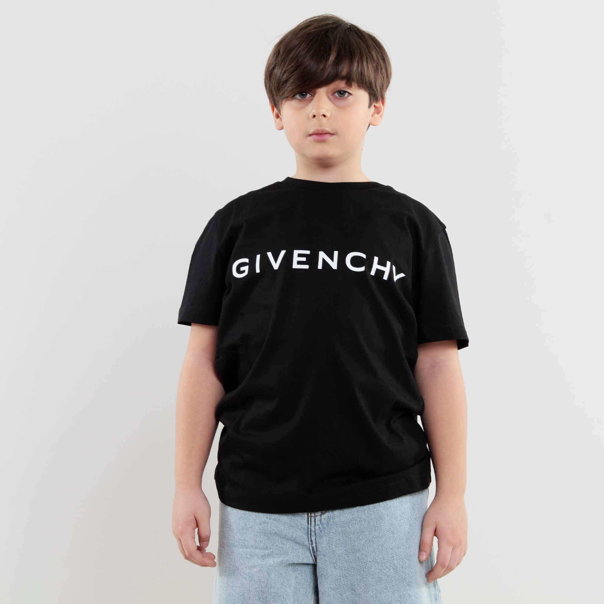 T-shirt Nera Logo Bianco Firmata GIVENCHY - annameglio.com abbigliamento moda