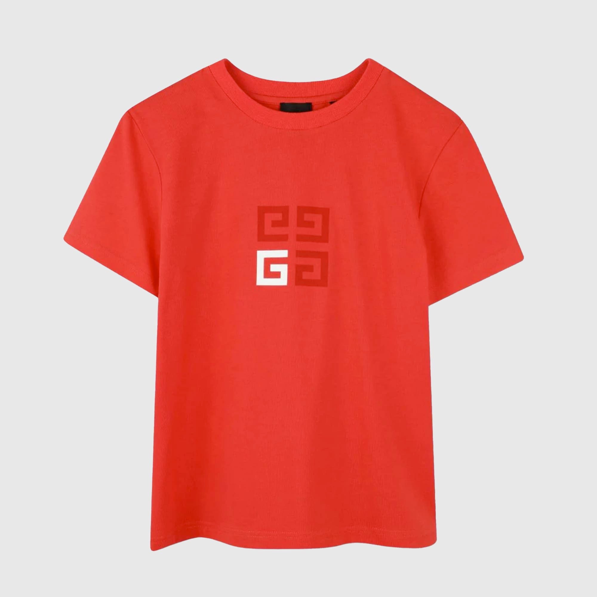 T-shirt Rosso Stampa Motivo "4G" Firmata GIVENCHY - annameglio.com abbigliamento moda