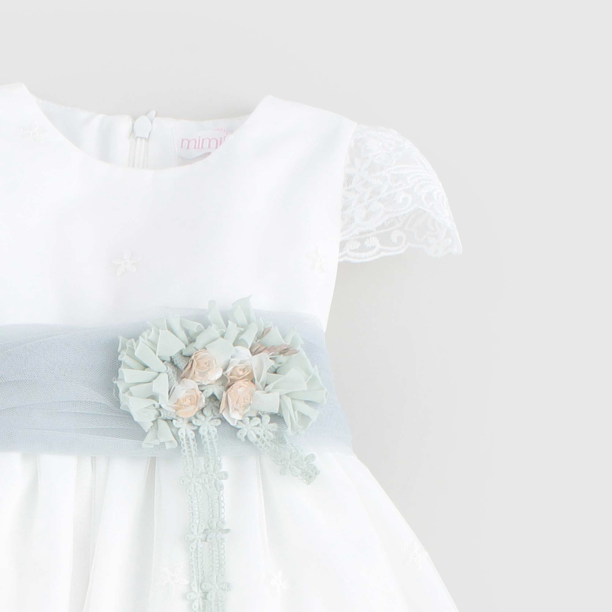 Abito Bianco Con Fiore Firmato MIMILÚ - annameglio.com abbigliamento moda