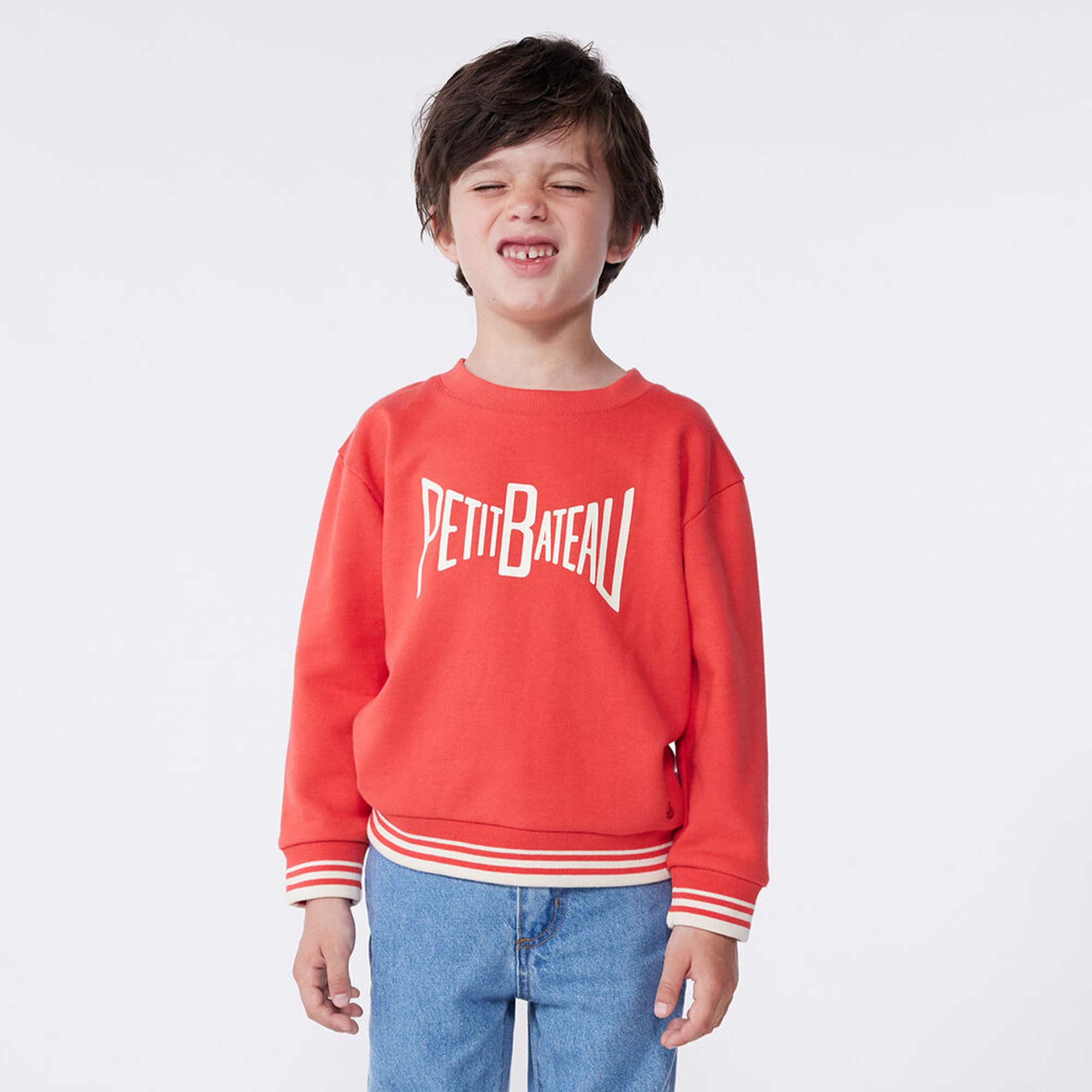 Felpa Rossa Con Logo Firmata PETIT BATEAU - annameglio.com abbigliamento moda