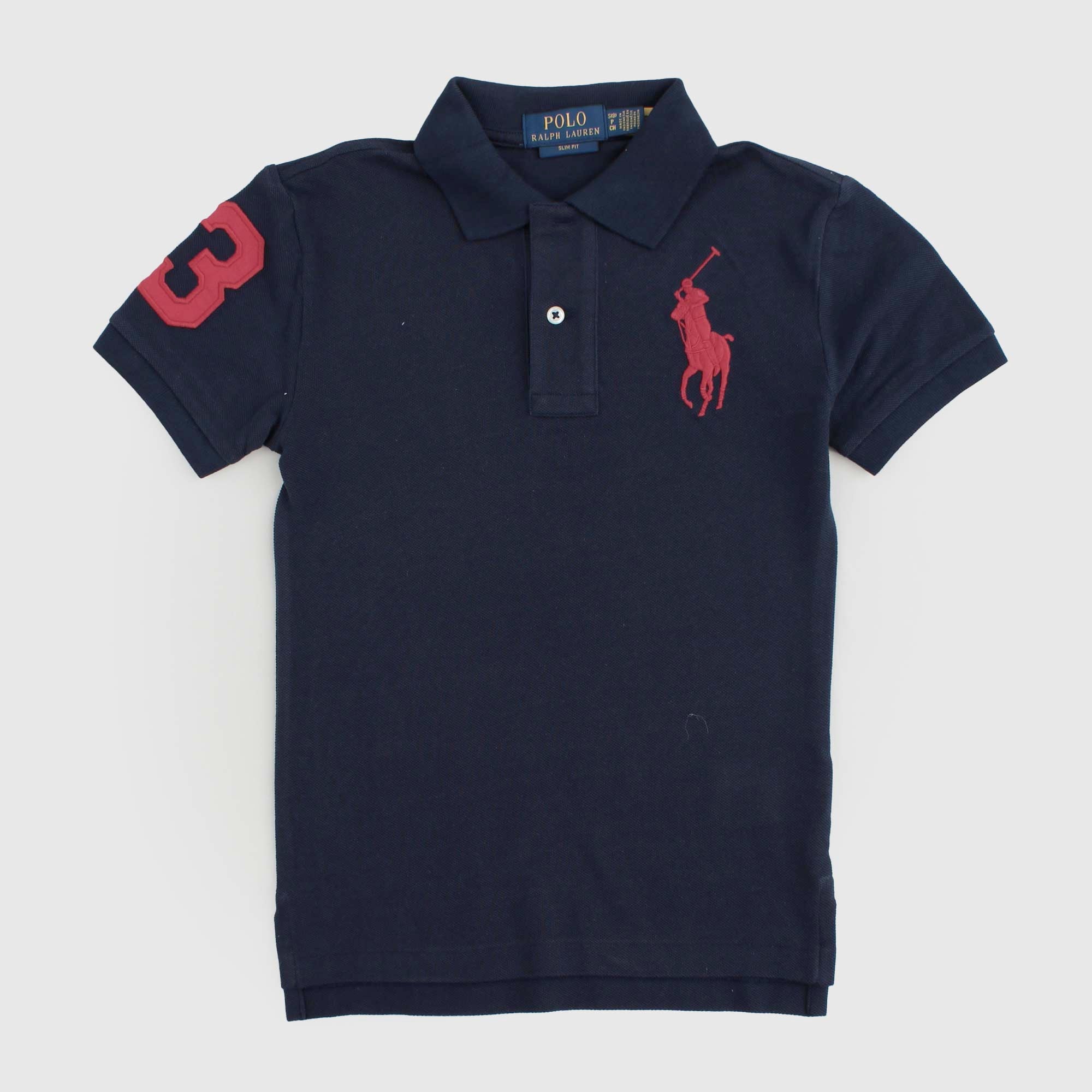 Polo Blu Con Logo Rosso Firmata RALPH LAUREN - annameglio.com abbigliamento moda