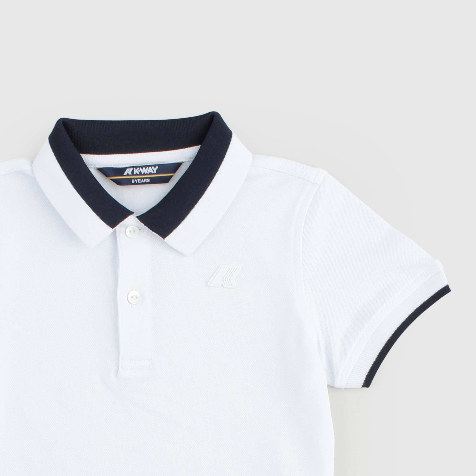 Polo Bianca Vinnie Piquet Firmata K-WAY - annameglio.com abbigliamento moda