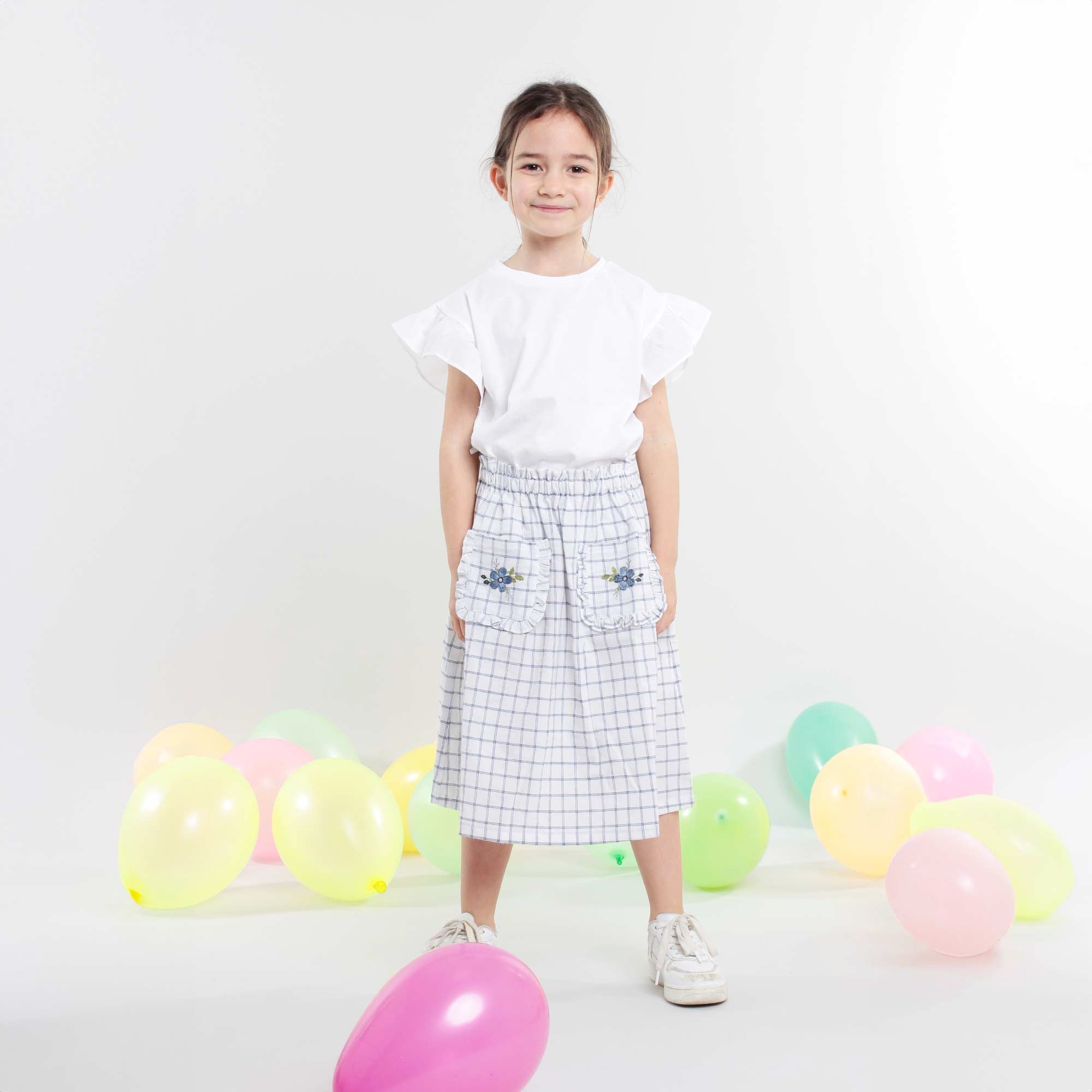 T-shirt Bianca Con Volant Firmata BABE & TESS - annameglio.com abbigliamento moda