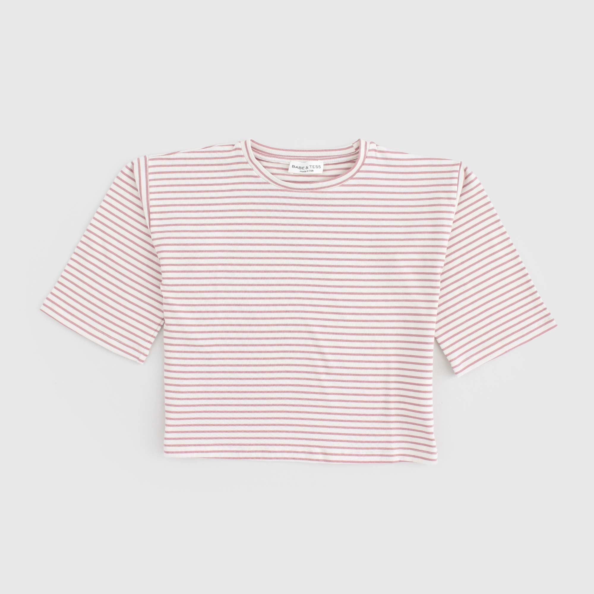 T-shirt Bianca E Rosa Firmata BABE & TESS - annameglio.com abbigliamento moda