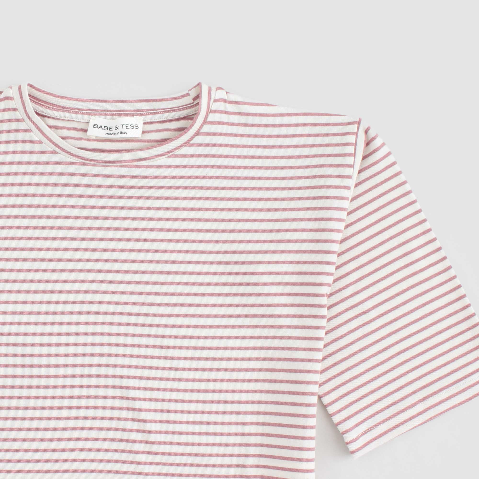 T-shirt Bianca E Rosa Firmata BABE & TESS - annameglio.com abbigliamento moda