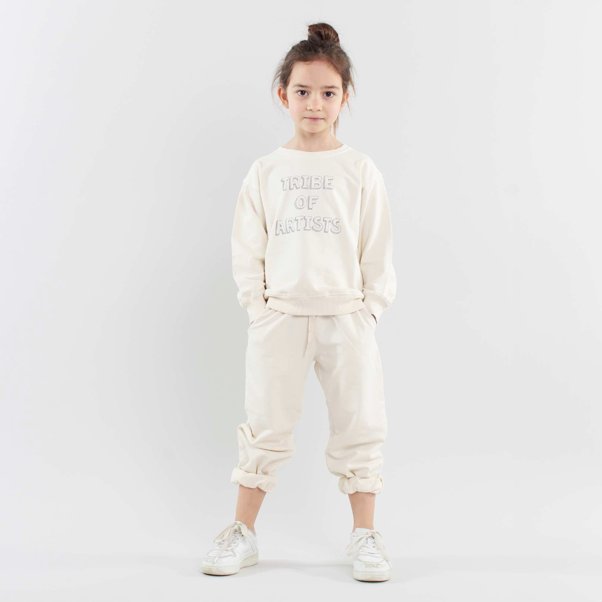 Felpa Beige Con Scritta Firmata BABE AND TESS - annameglio.com abbigliamento moda