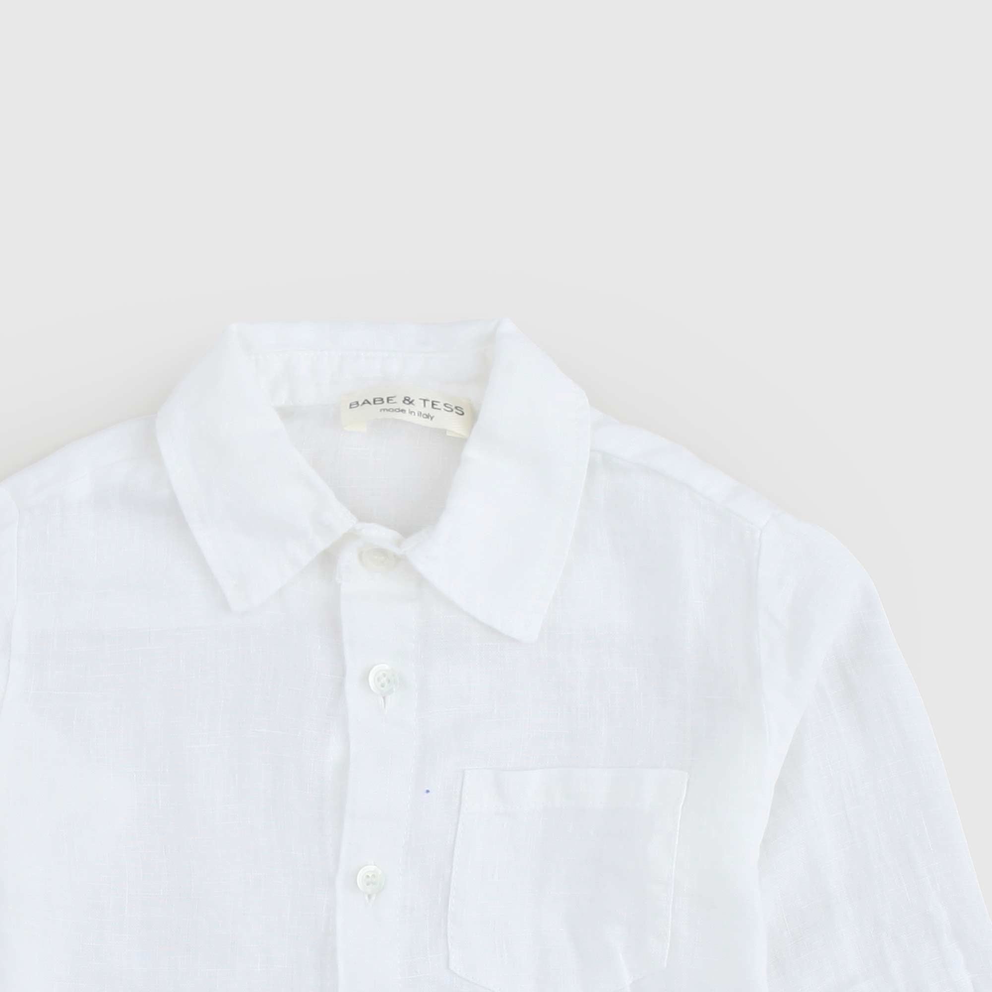 Camicia Bianca in Lino Firmata BABE & TESS - annameglio.com abbigliamento moda