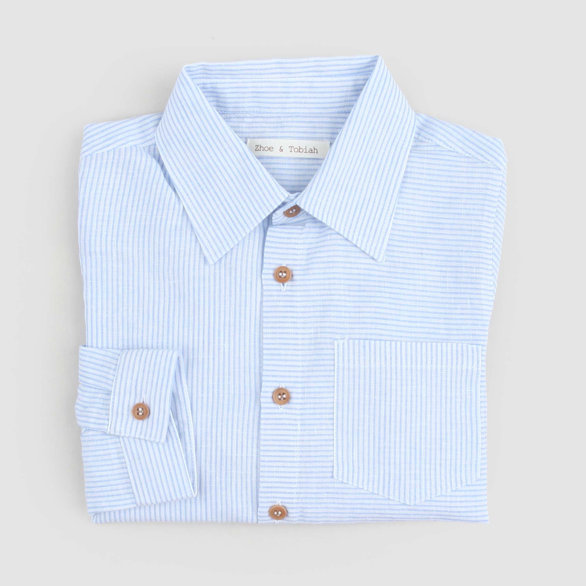 Camicia Celeste Firmata ZHOE & TOBIAH - annameglio.com abbigliamento moda