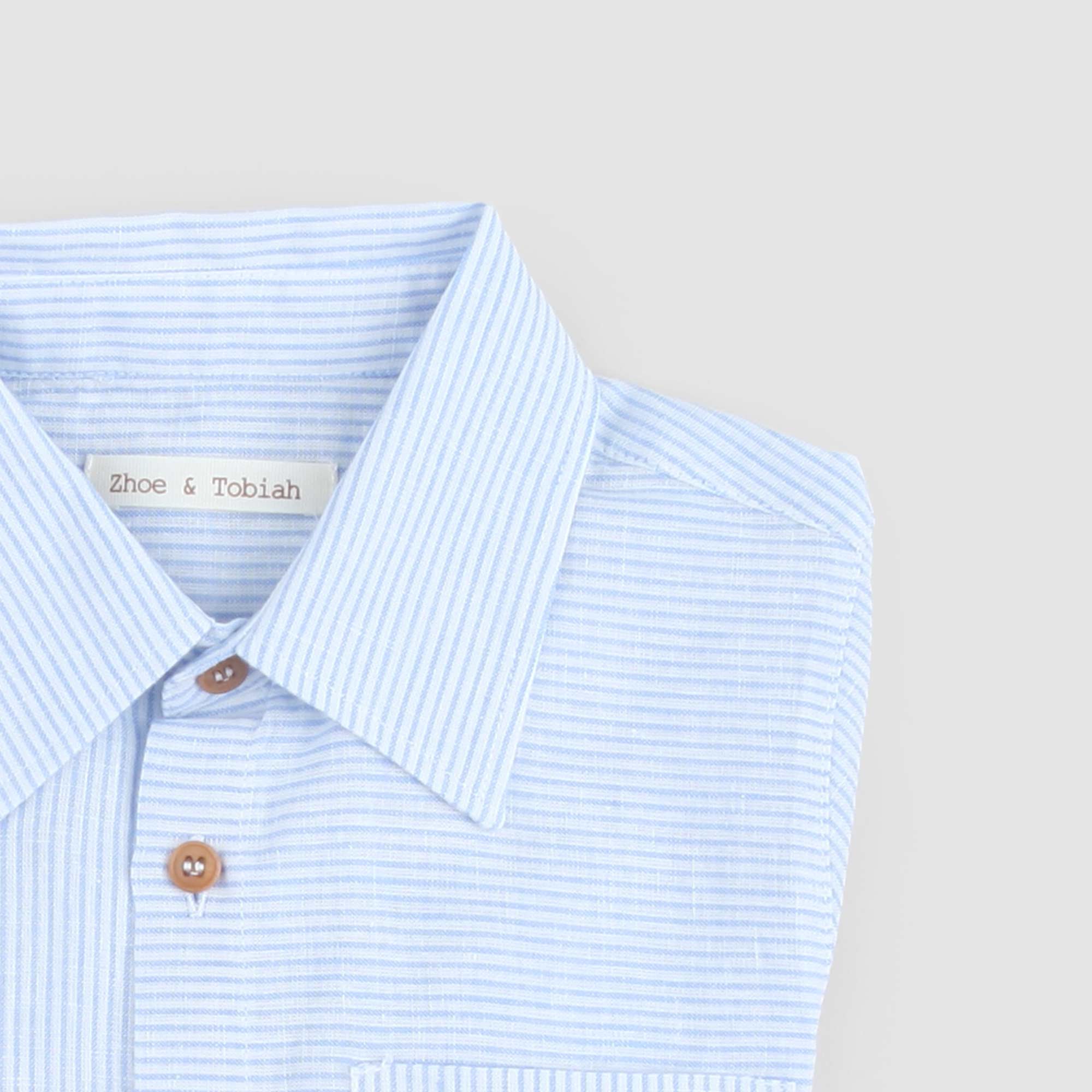 Camicia Celeste Firmata ZHOE & TOBIAH - annameglio.com abbigliamento moda