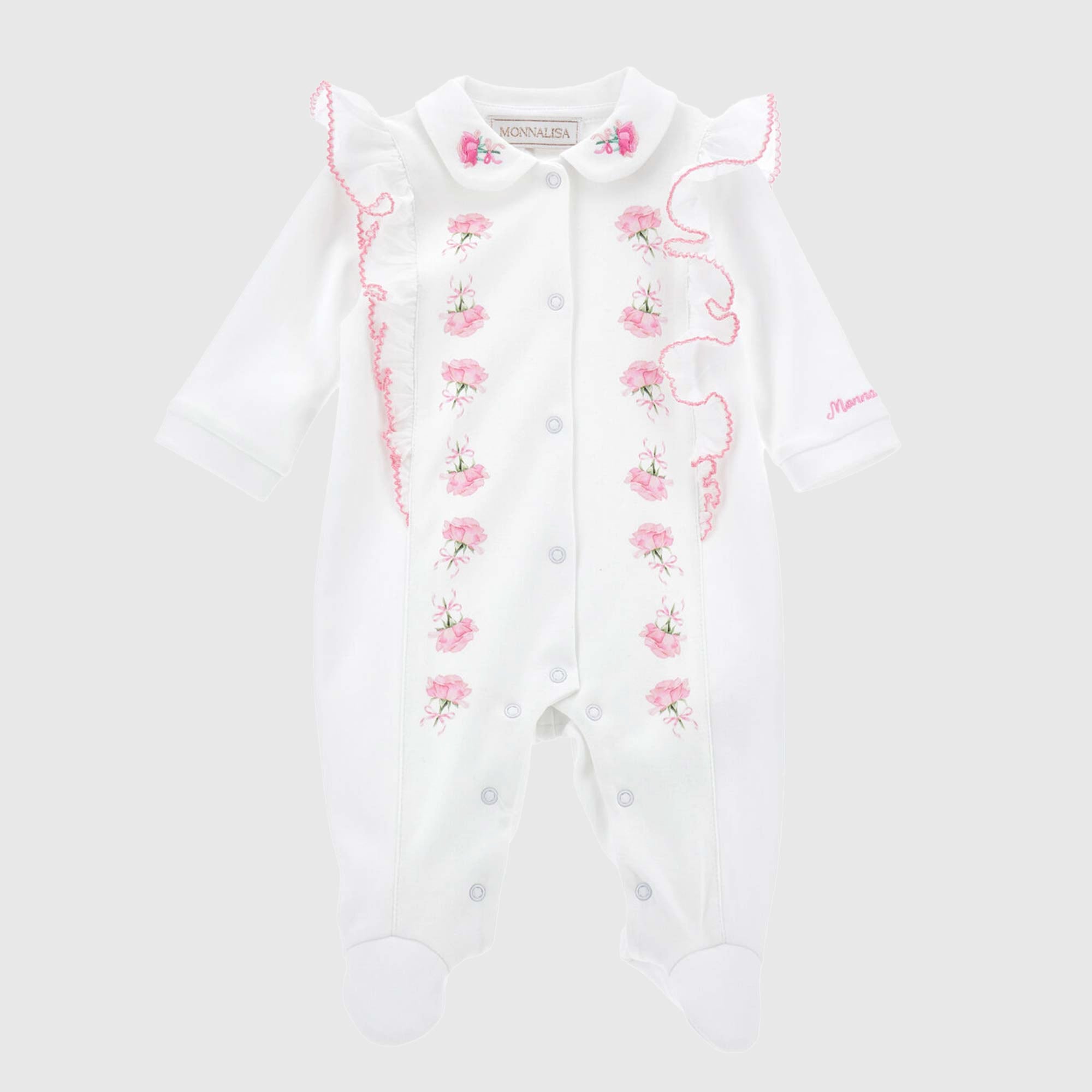 Tutina Bianca E Rosa Firmata MONNALISA - annameglio.com abbigliamento moda