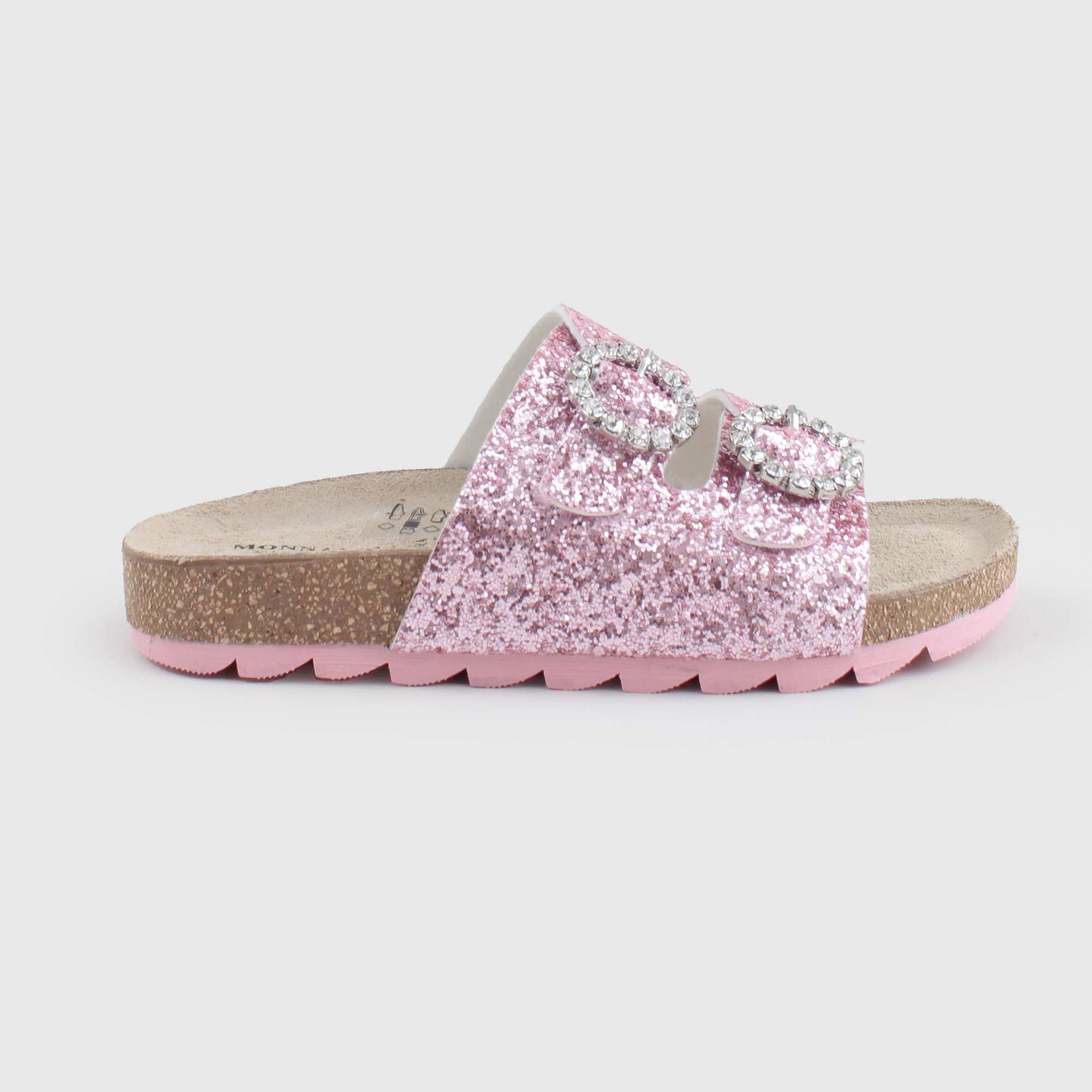 Ciabatte Rosa Glitterate Firmate MONNALISA - annameglio.com abbigliamento moda