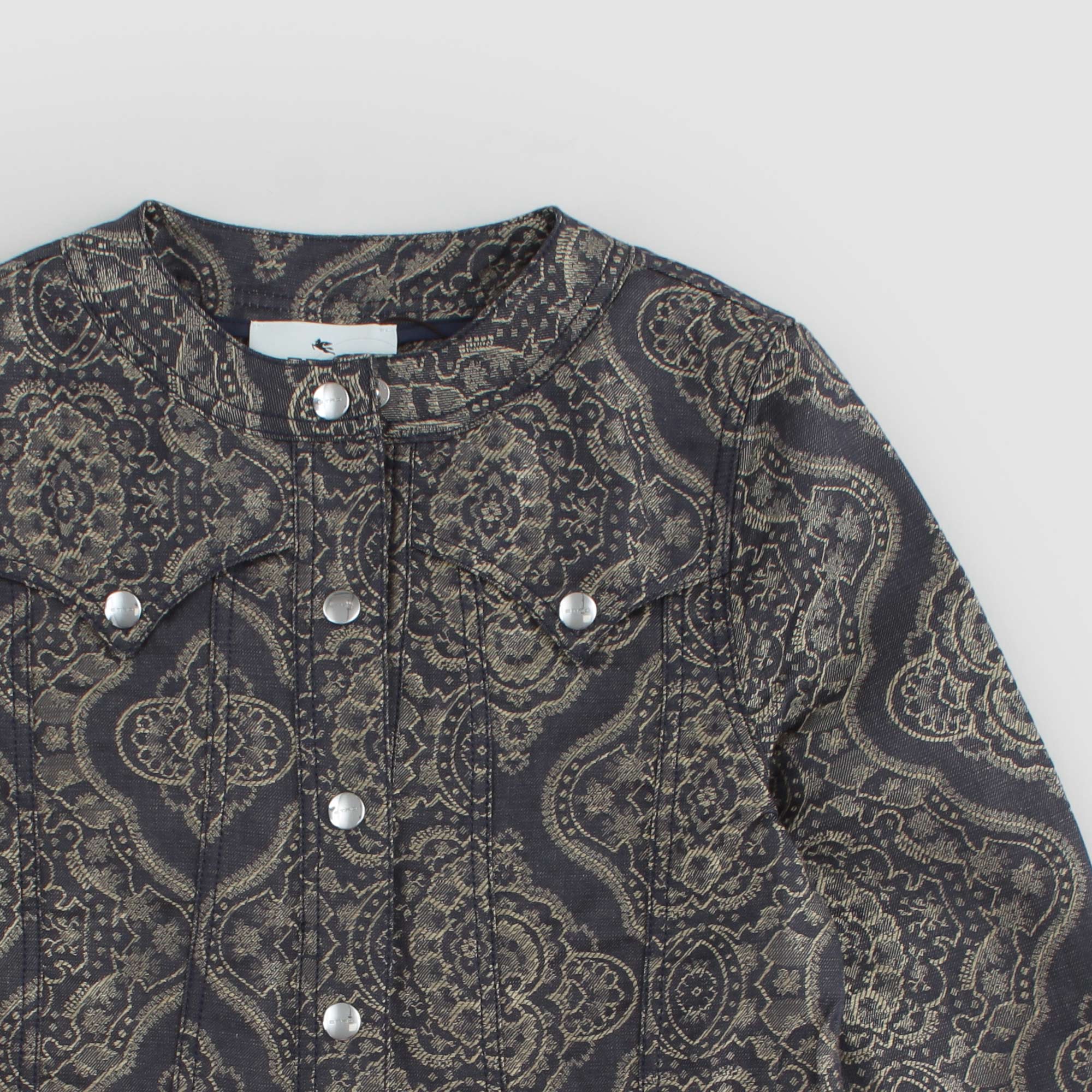 Giacca Damascata Blu e Oro Firmata ETRO - annameglio.com abbigliamento moda