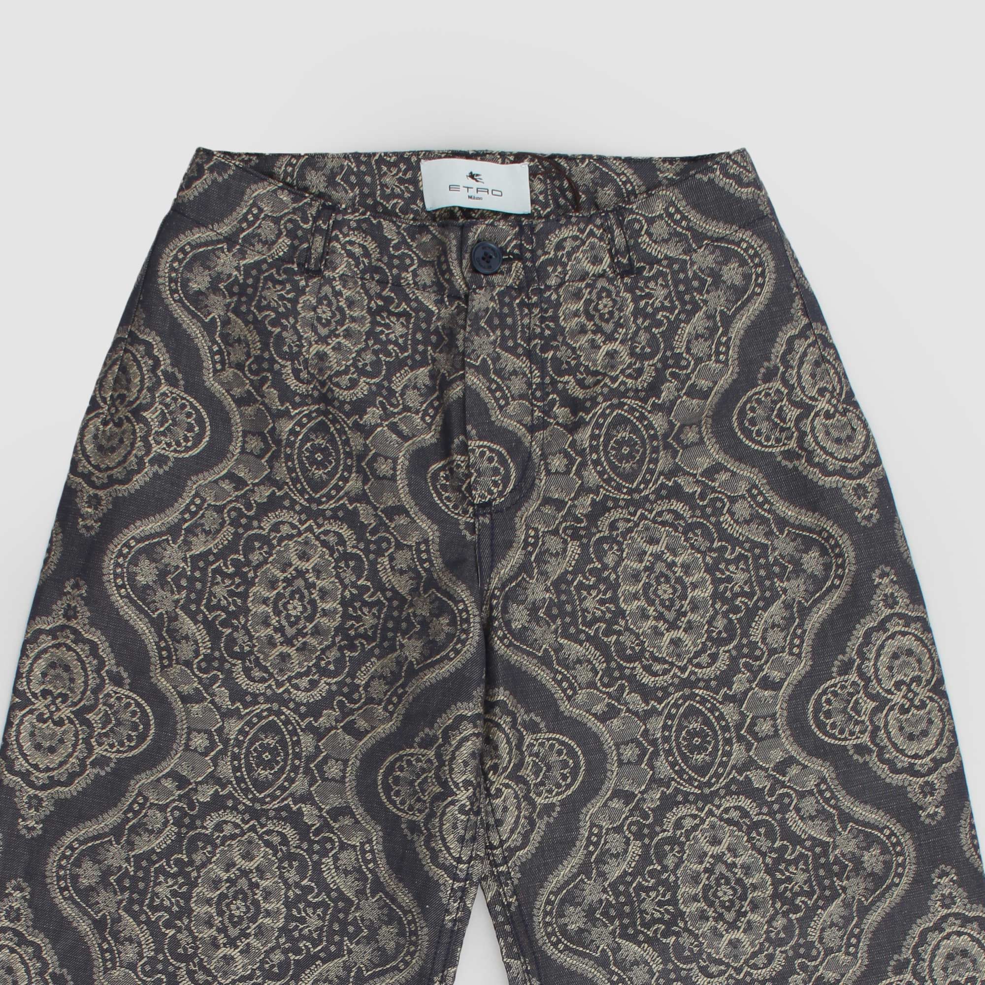 Pantalone Blu E Oro Firmato ETRO - annameglio.com abbigliamento moda