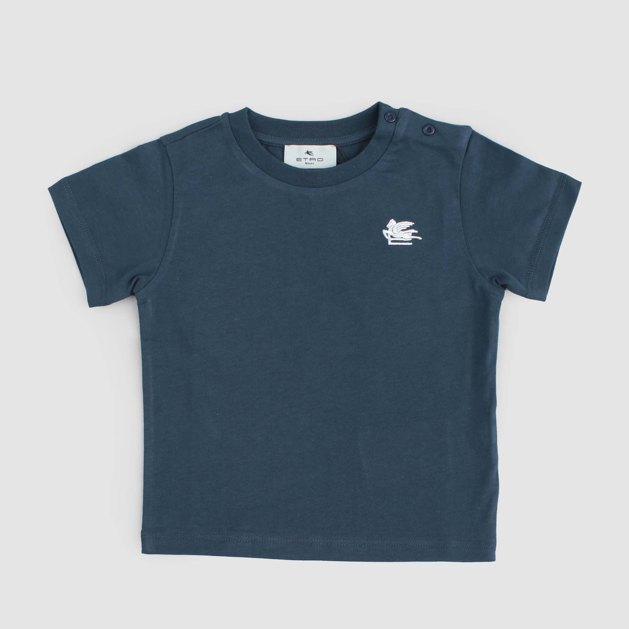 T-Shirt Blu Firmata Etro - annameglio.com abbigliamento moda