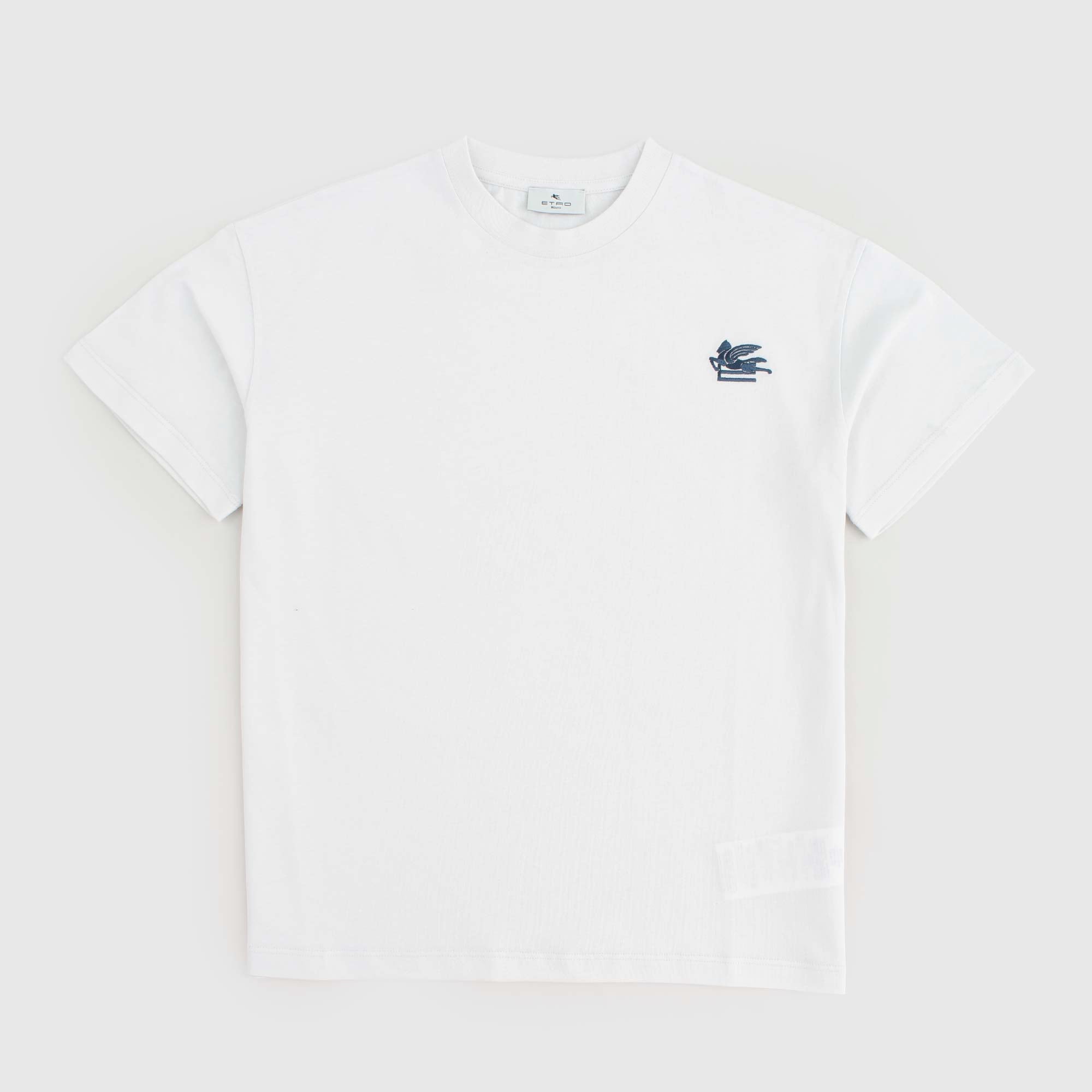 T-shirt Bianca Con Logo Firmata ETRO - annameglio.com abbigliamento moda