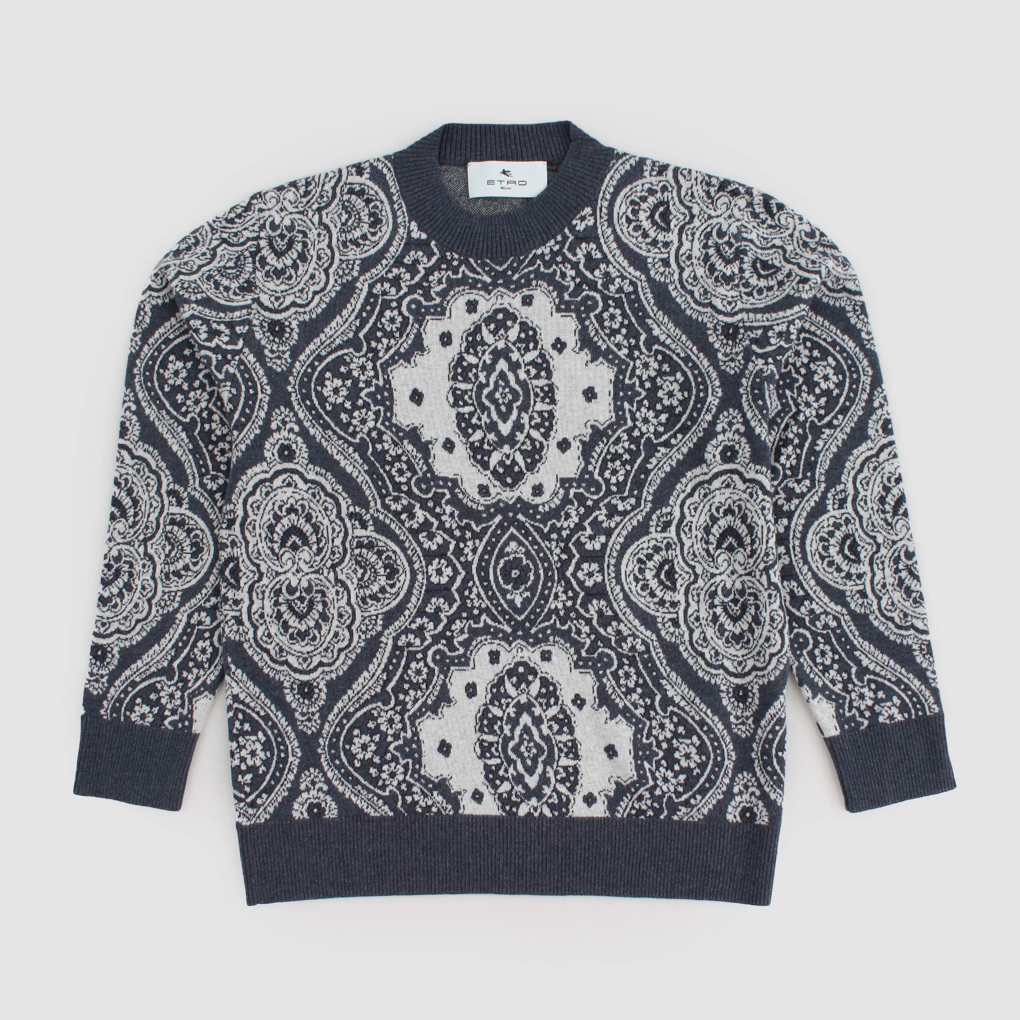 Maglioncino fantasia bianco e blu ETRO - annameglio.com abbigliamento moda