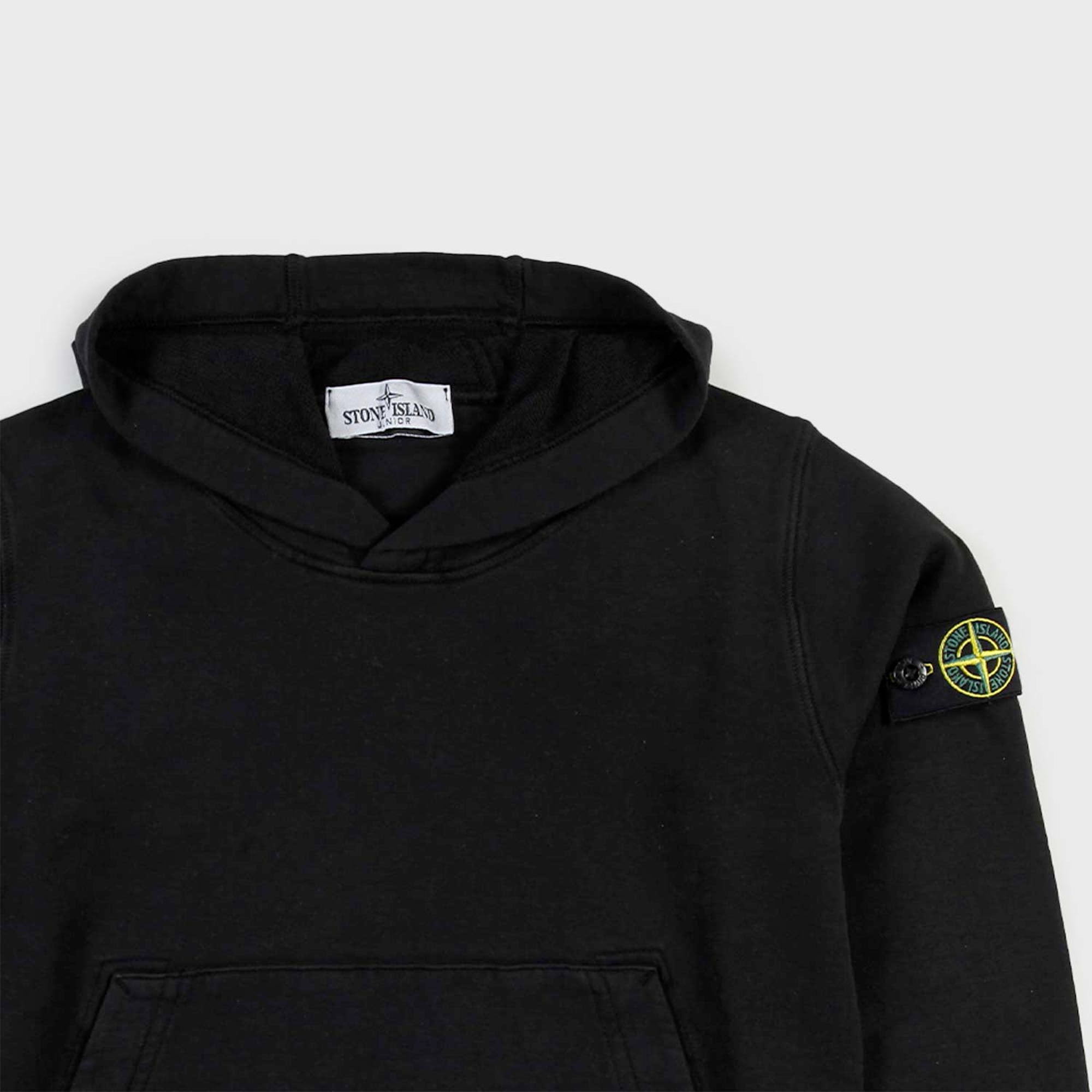 Felpa Nera Con Cappuccio Firmata STONE ISLAND - annameglio.com abbigliamento moda