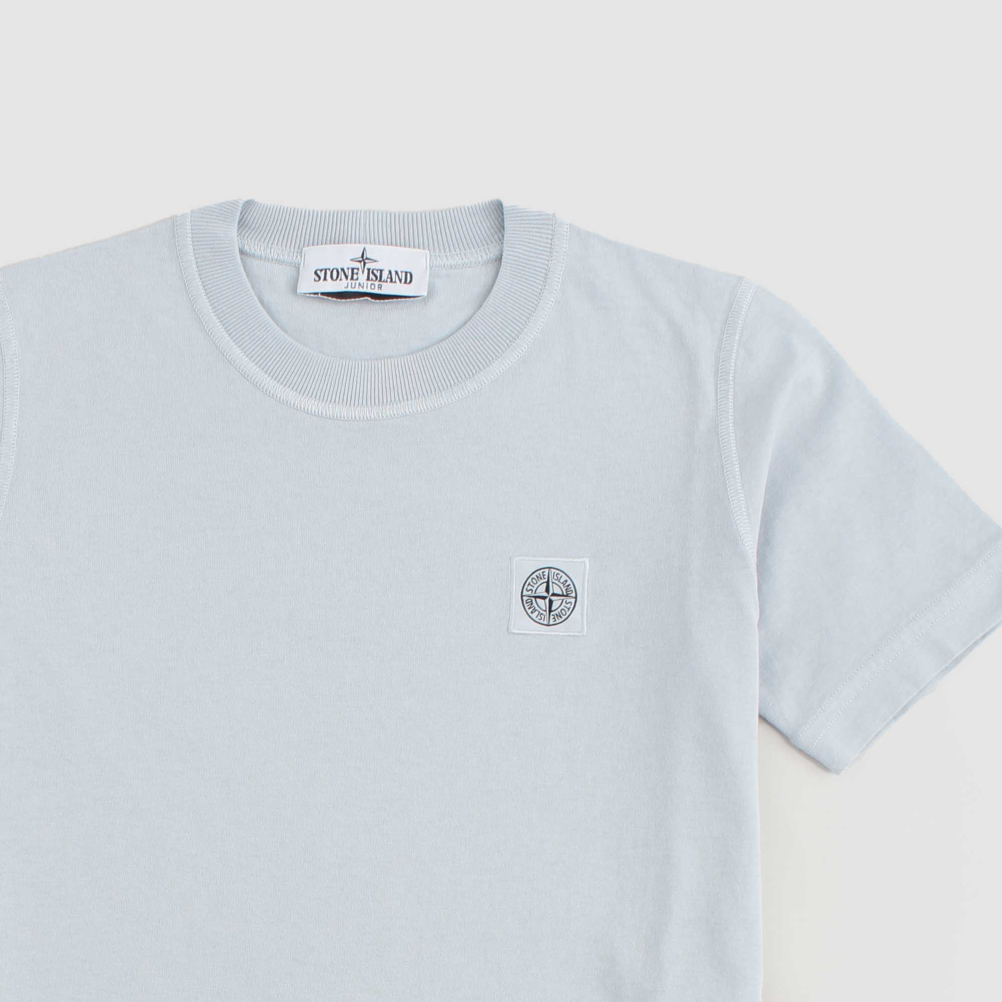 T-shirt Celeste Firmata STONE ISLAND - annameglio.com abbigliamento moda