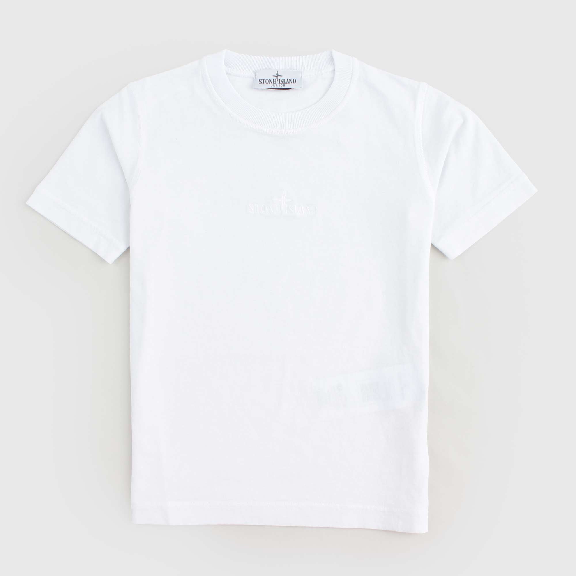 T-shirt Bianca Iconica Firmata STONE ISLAND - annameglio.com abbigliamento moda