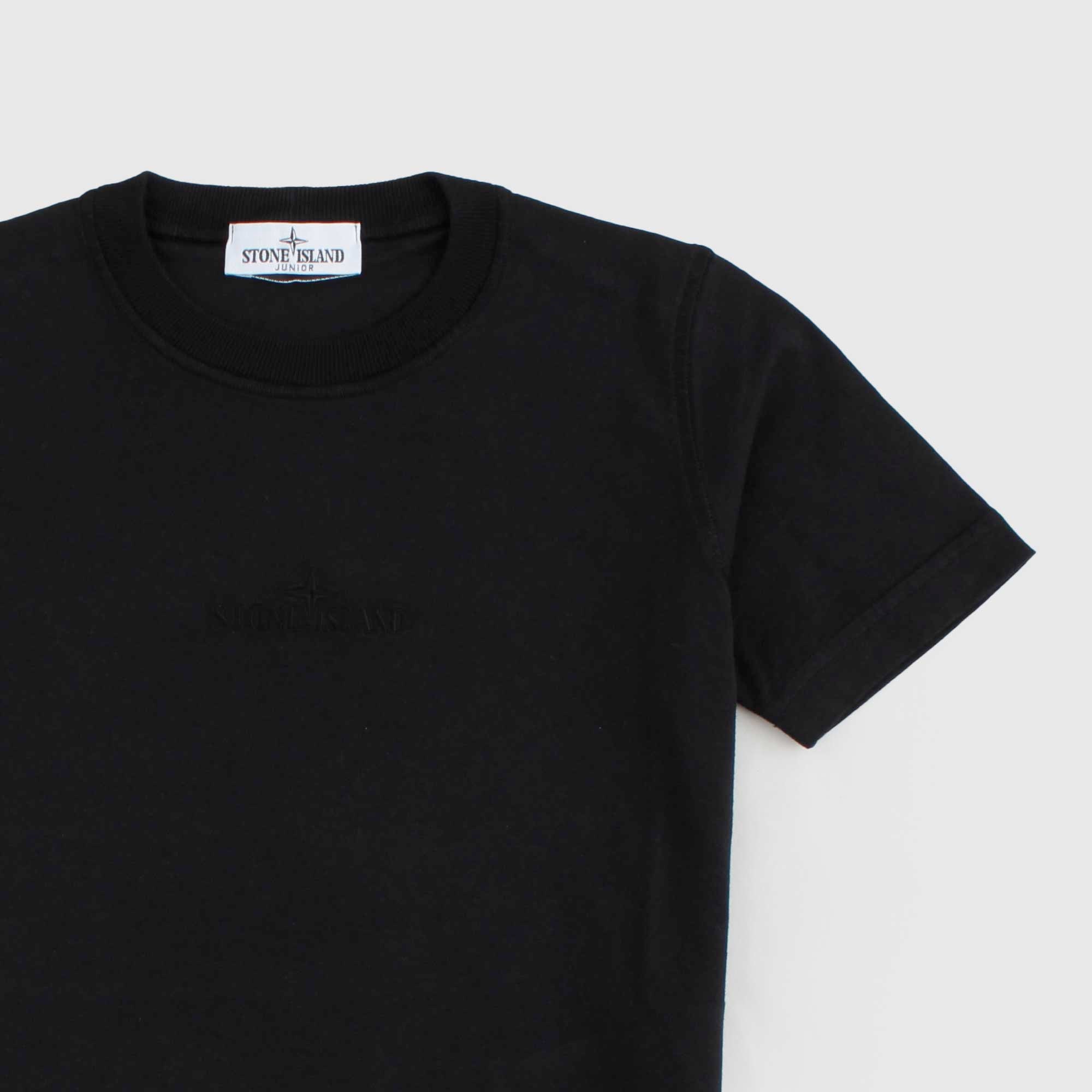 T-shirt Nera Iconica Firmata STONE ISLAND - annameglio.com abbigliamento moda