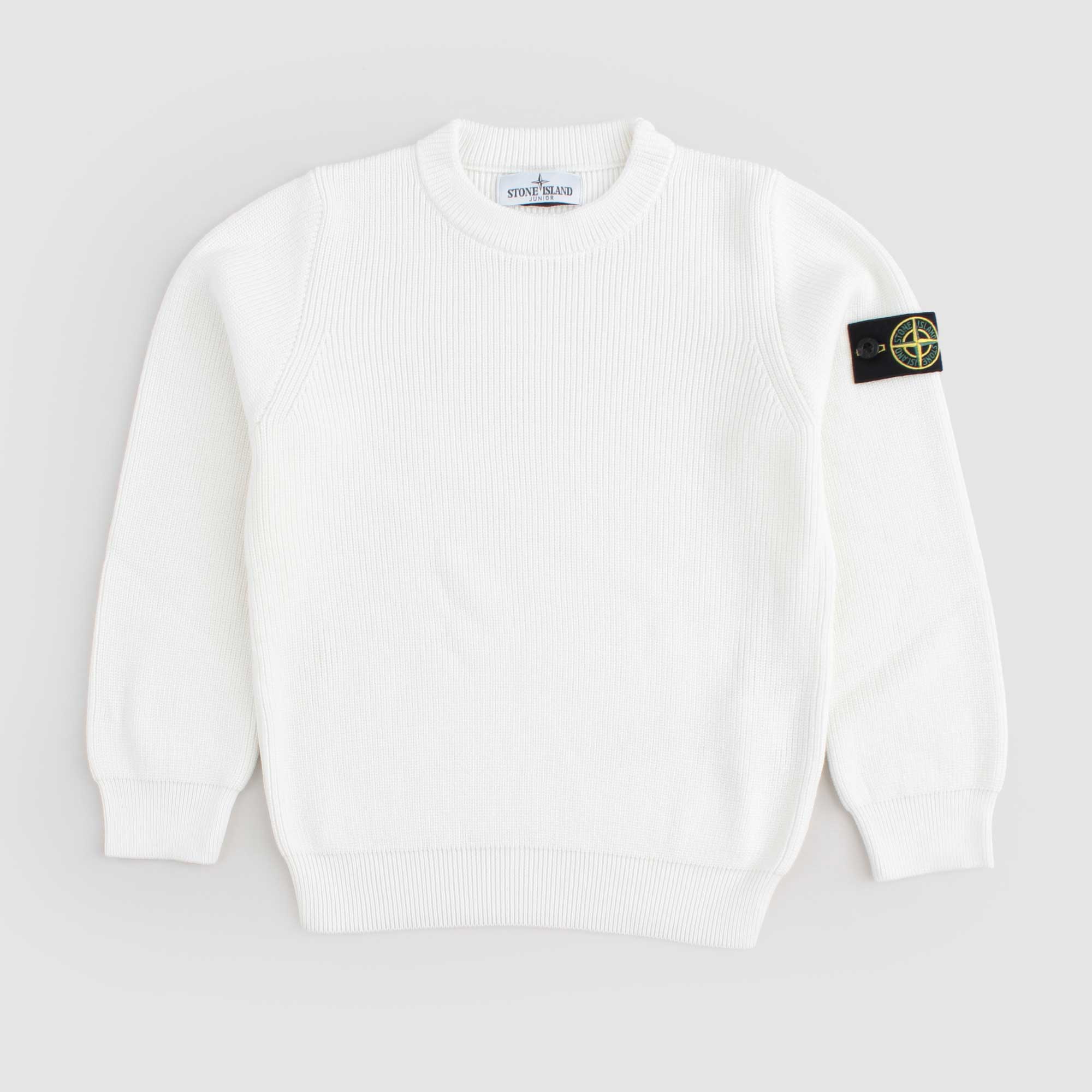 Maglione Bianca Iconica Firmata STONE ISLAND - annameglio.com abbigliamento moda