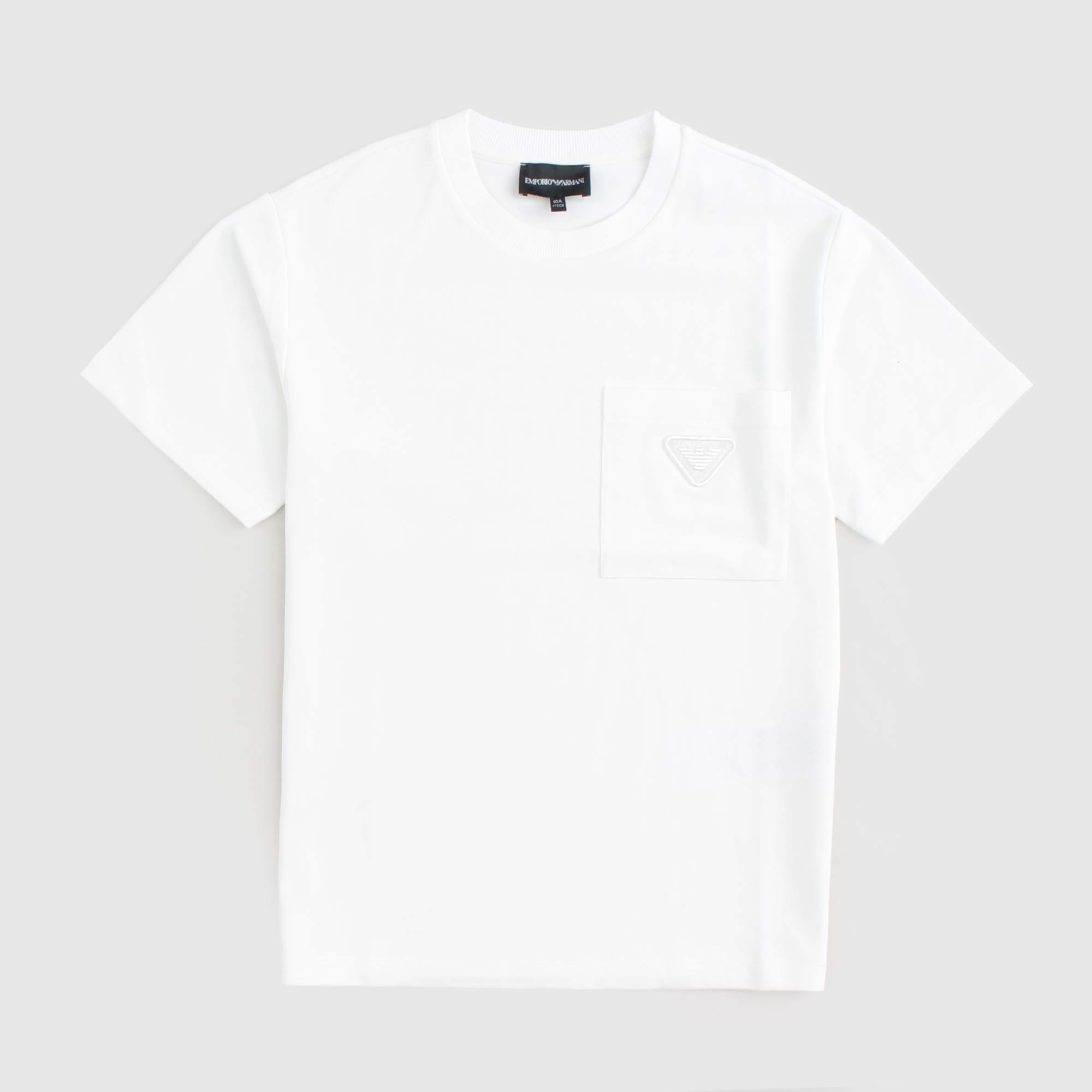 T-shirt Bianca Firmata ARMANI JUNIOR - annameglio.com abbigliamento moda