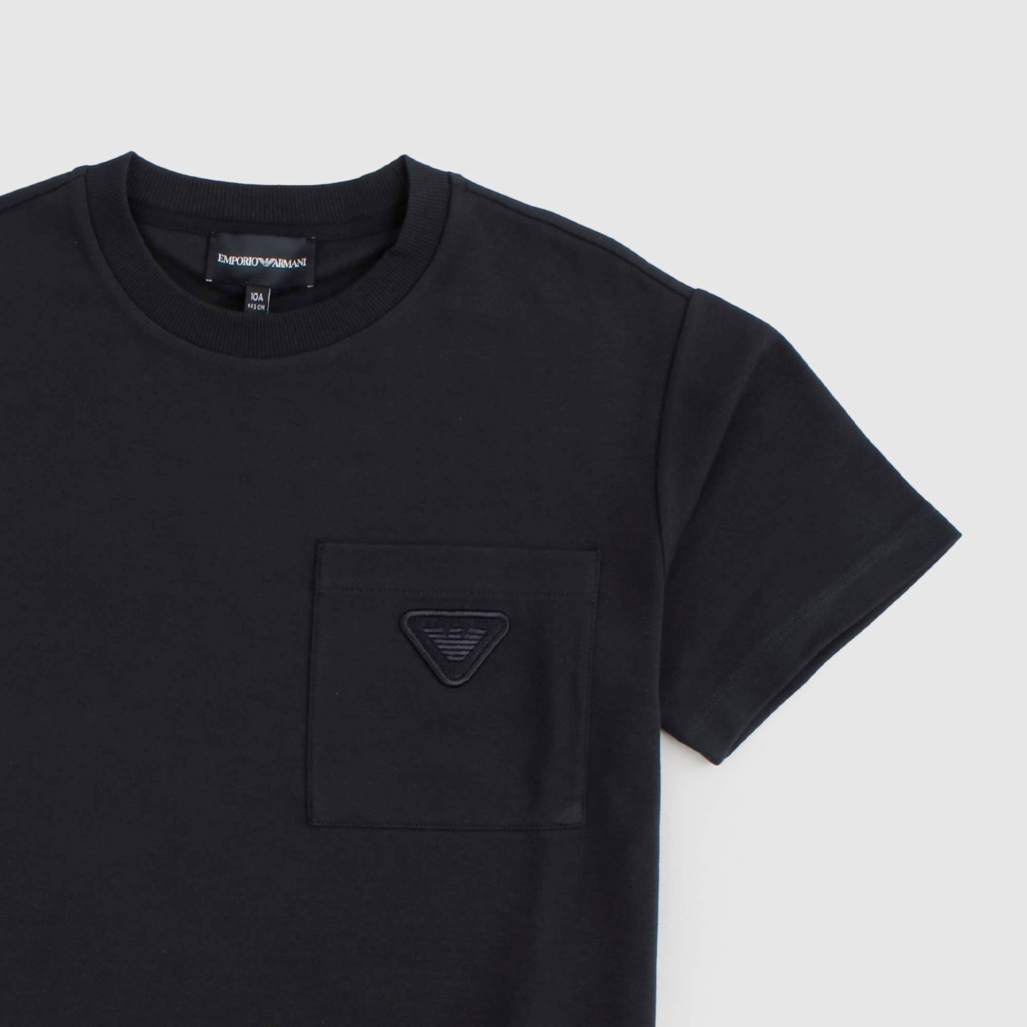 T-shirt Blu Navy Firmata ARMANI JUNIOR - annameglio.com abbigliamento moda